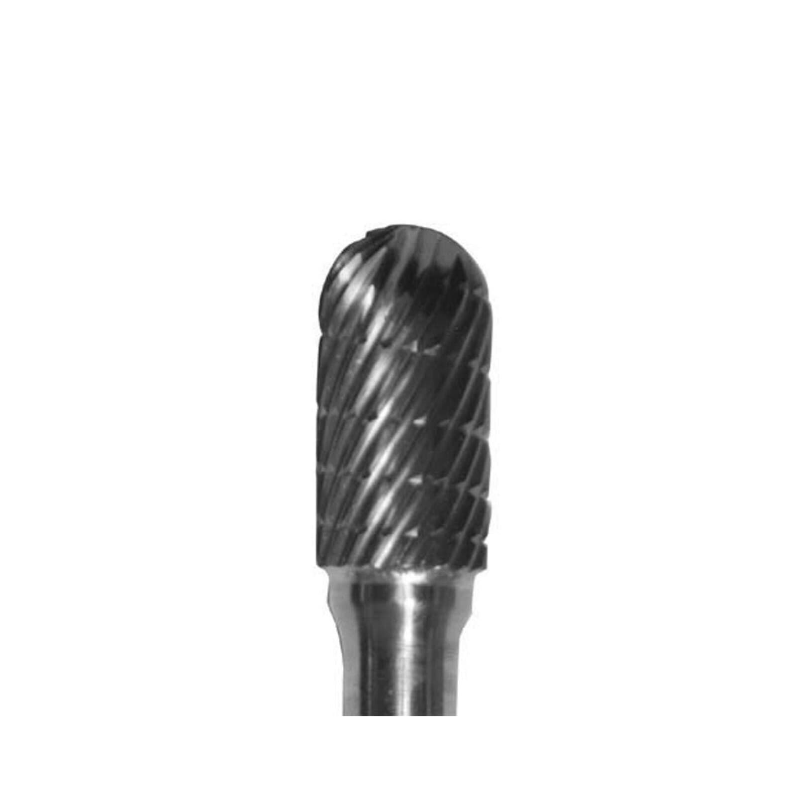 Abbott-Robinson® Tungsten Carbide Lathe Bur, Barrel Dual Cut, #F3/8, 3/8" Head Diameter, 1/4" Shank, Regular Cut, 1/Pkg thumbnail 2