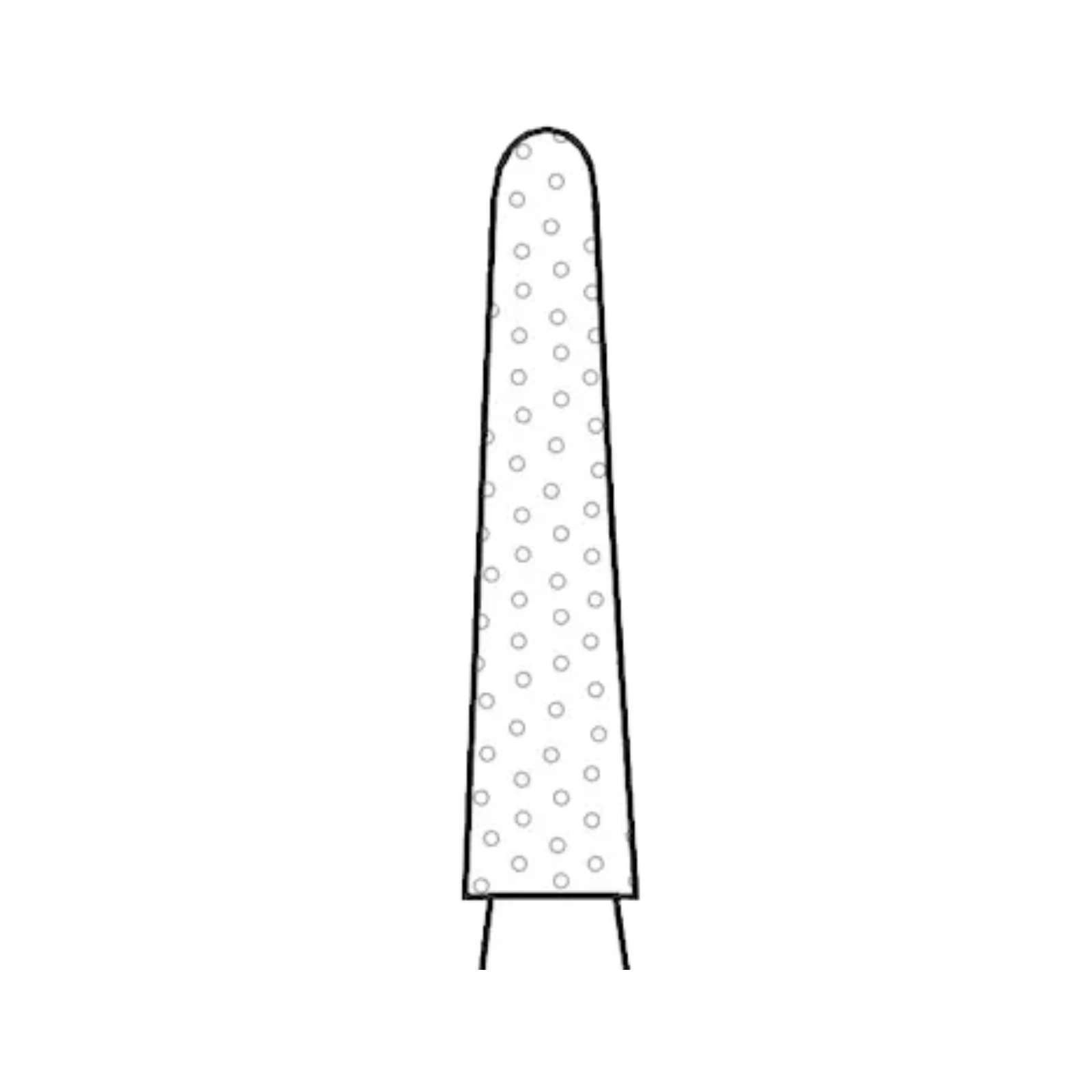 Two Striper Diamond Bur, FG, Round-End Taper, L770.8, Coarse, Green, Long Shank, 1.8 mm Major/1.3 mm Minor Diameter, 8.0 mm Length, 5/Pk, 2015650 thumbnail 3