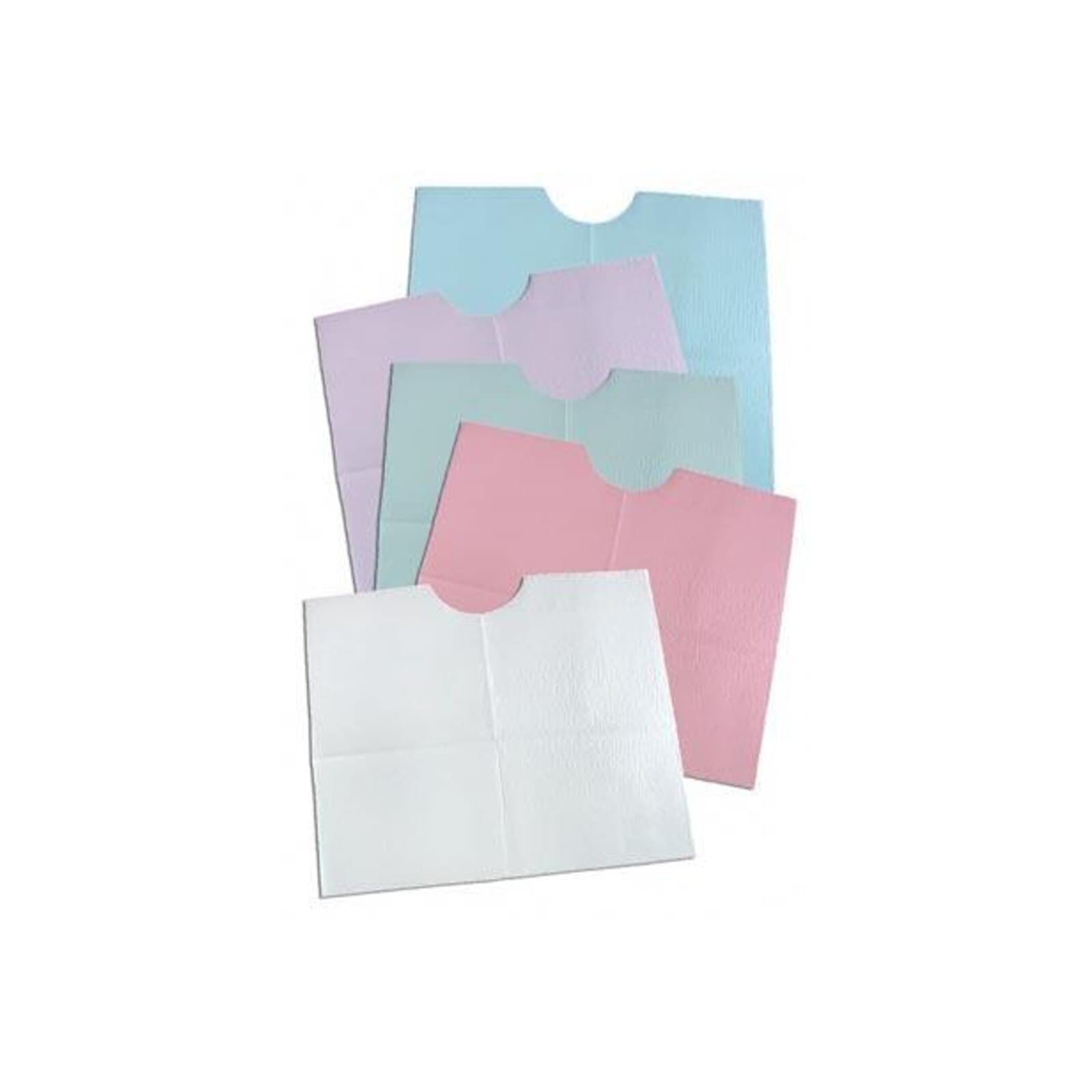 Tidi Products Contour Neck Patient Bibs, 17" x 18", 3-Ply Tissue with 1-Ply Poly Back, White, 500/Case, 917441 thumbnail 4