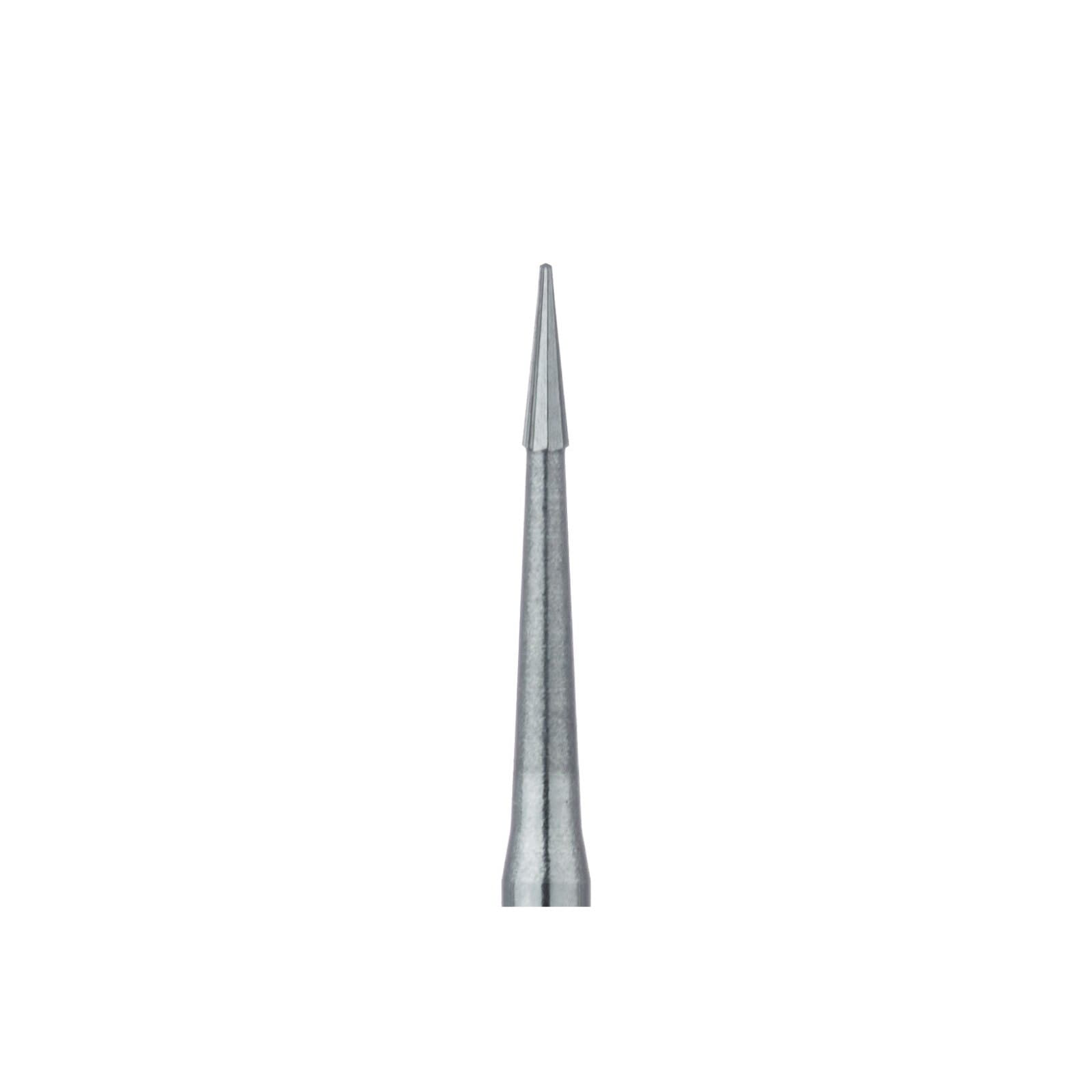 Meisinger Trimming and Finishing Tungsten Carbide Bur, FG, #ET3, 0.8 mm Diameter, Tapered Point, 8-12 Flute, 5/Pkg, HM132-008-FG thumbnail 2