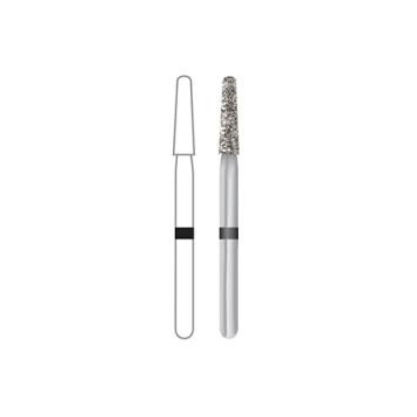 Midwest Once Sterile Diamond Bur, FG #856-018SC, Super Coarse, Taper Round End, 1.8 mm Diameter, 8.0 mm Length, 25/Pk, 1856018SC thumbnail 8
