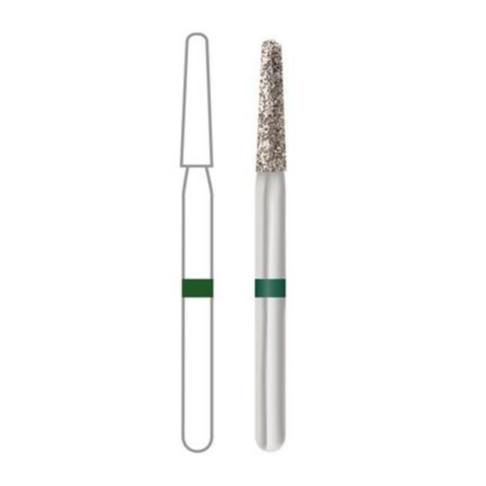 Midwest ONCE Sterile Diamond Bur 856L-016C, Coarse, Taper Round End, Friction Grip, 25/Pk, 1856L016C thumbnail 9