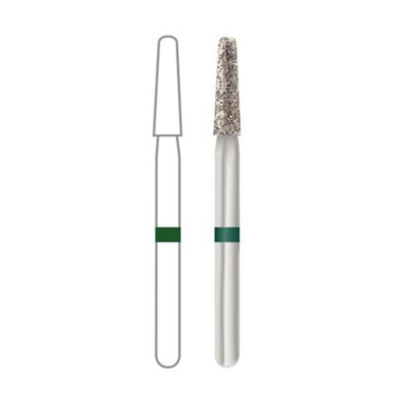 Midwest ONCE Sterile Diamond Burs 856L-018C, Coarse, Taper Round End, Friction Grip, 25/Pk, 1856L018C thumbnail 9
