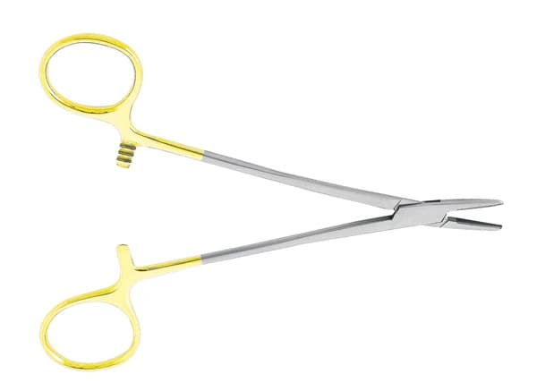 Mayo-Hegar Needle Holder, 5.5" Carbide, Serrated Jaws, Ratchet Lock - Mayo-Hegar Needle Holder 5.5'' Carbide - Image 1