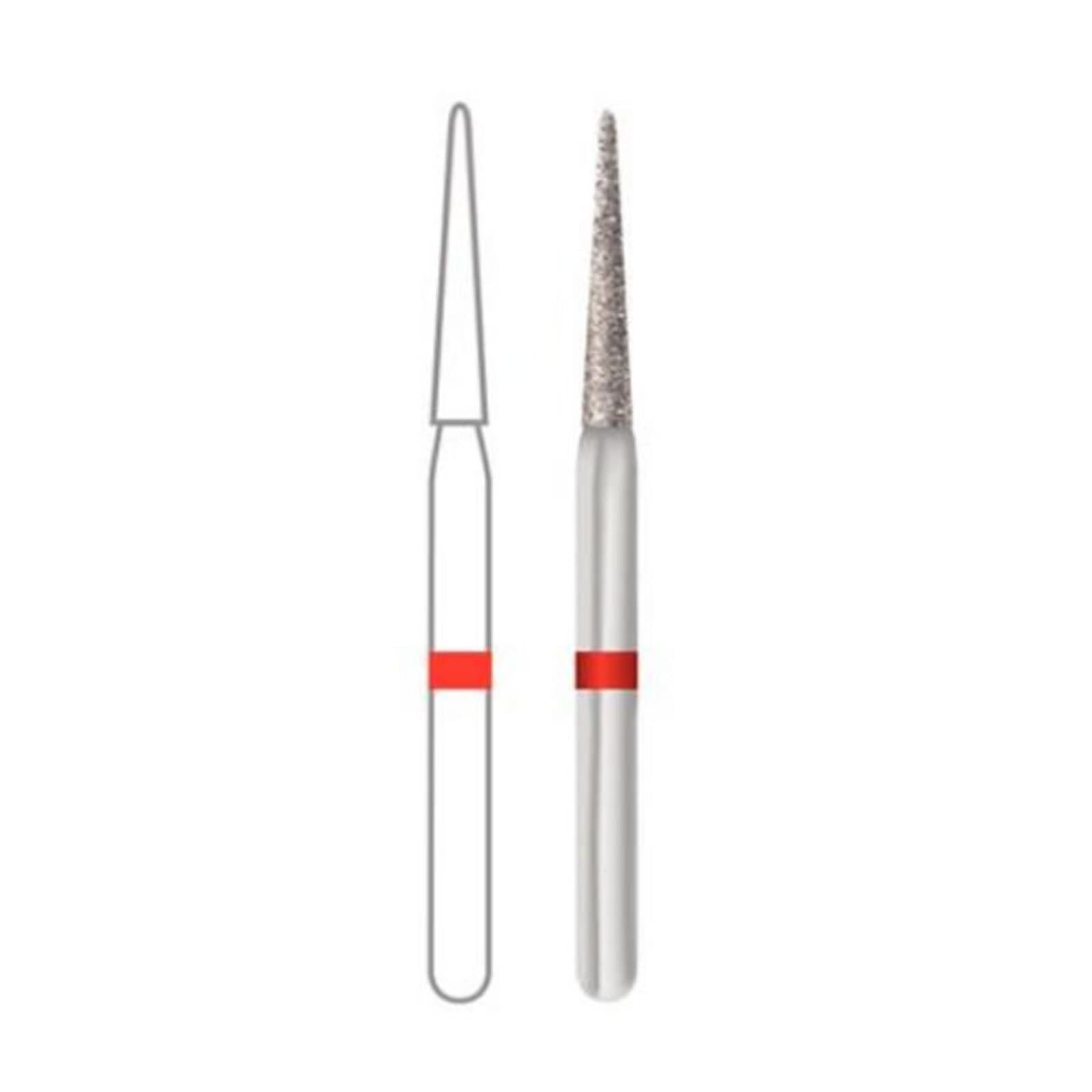 Midwest ONCE Sterile Diamond Bur 859-014SF, Super Fine, Needle, Friction Grip, 25/Pk, 1859014SF thumbnail 8
