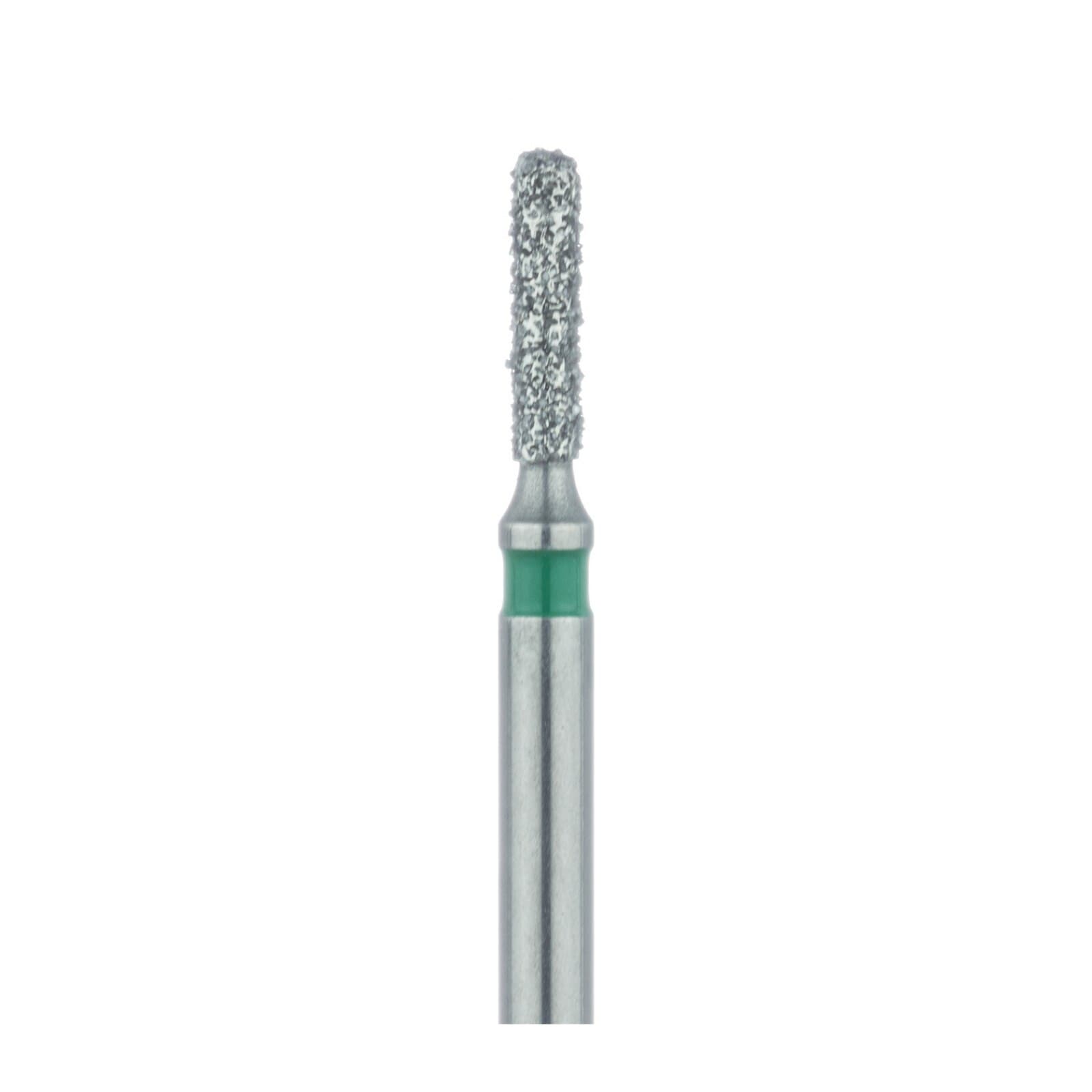 Meisinger Diamond Bur, FG, Coarse (Green), Round End Cylinder, 1.2 mm Head Diameter, 5 mm Working Length, 880G-012, Pack of 5 thumbnail 3
