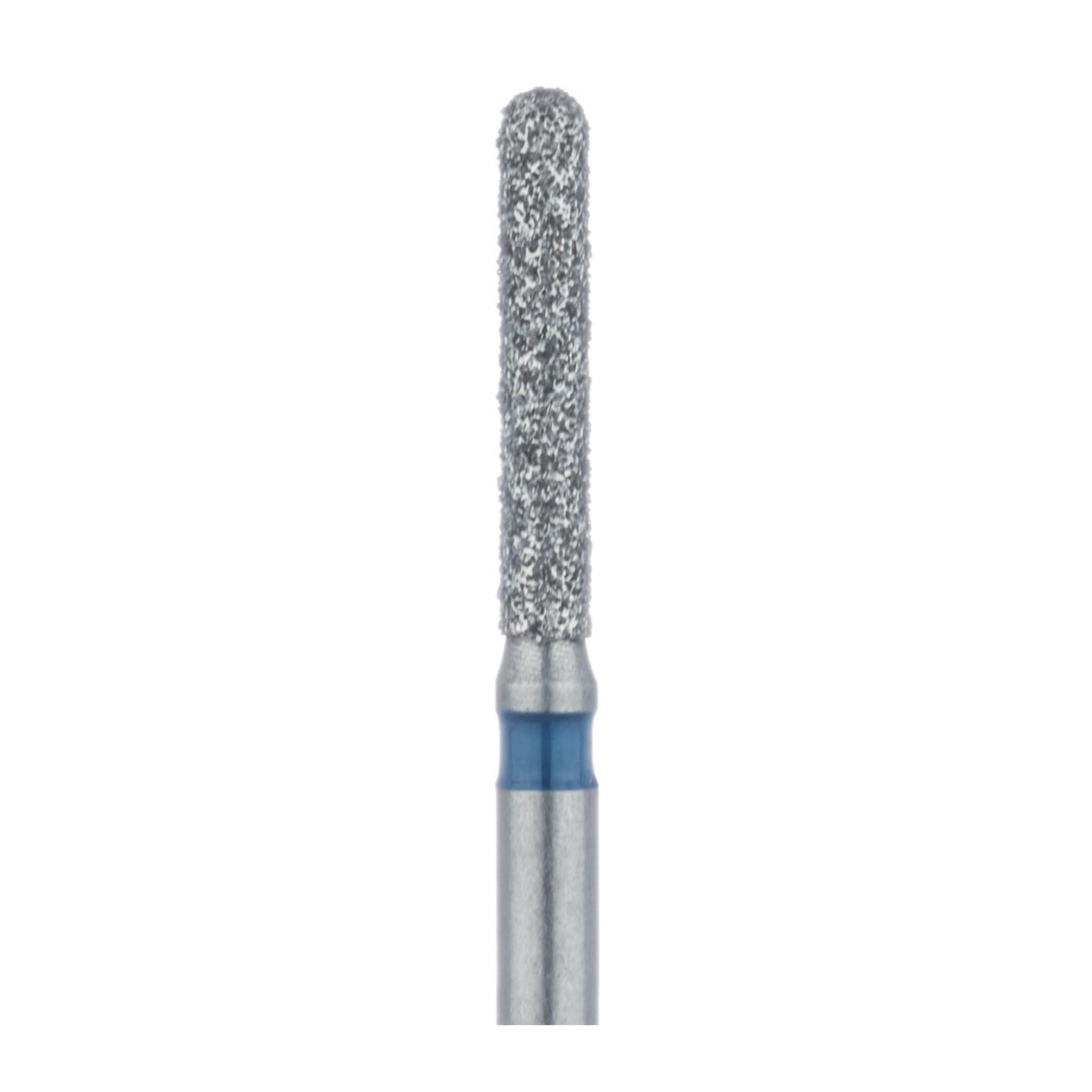 Meisinger 881-014-FG Medium Grit Diamond Bur, Round End Cylinder, Friction Grip, 1.4 mm Head Diameter, 8.0 mm Head Length, Blue Ring, 5/Pack thumbnail 3