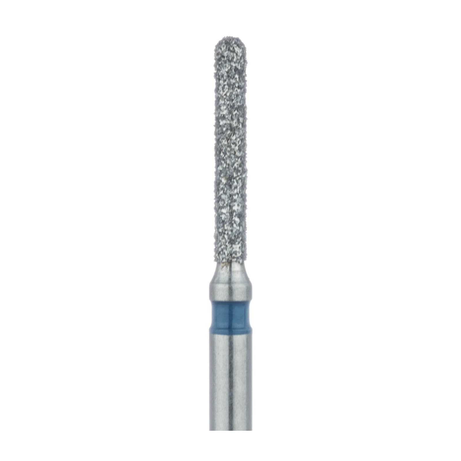 Meisinger 881-012-FG Diamond Bur, Round End Cylinder, Medium Grit, Blue Ring, Friction Grip, 1.2 mm Head Diameter, 8.0 mm Head Length, 5/Pk thumbnail 3