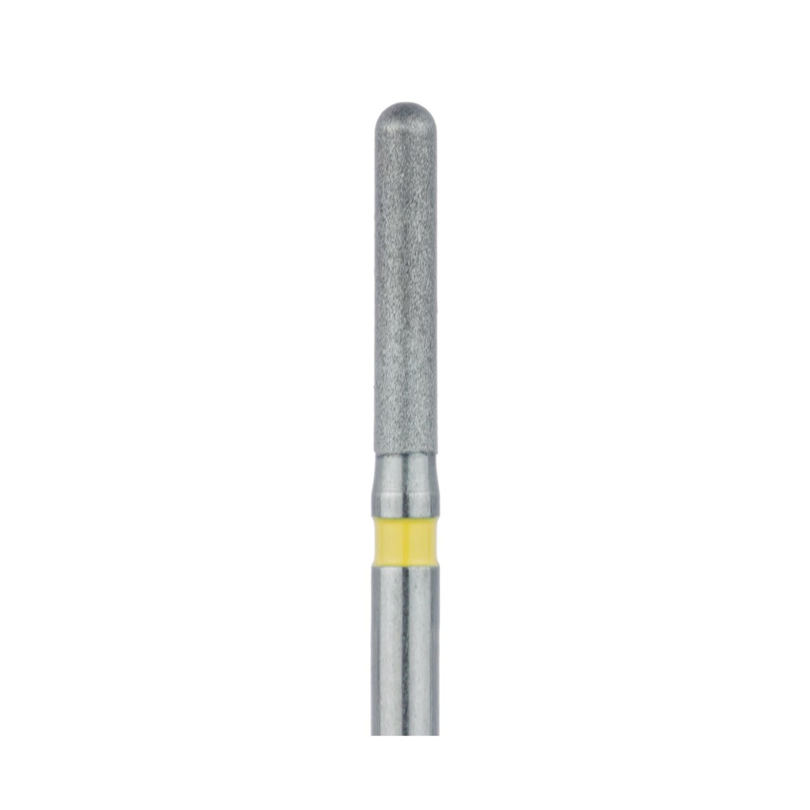 Meisinger 881C-014-FG Diamond Bur, Round End Cylinder, Extra Fine (Yellow), 1.4mm, Friction Grip, 5/Pk thumbnail 3