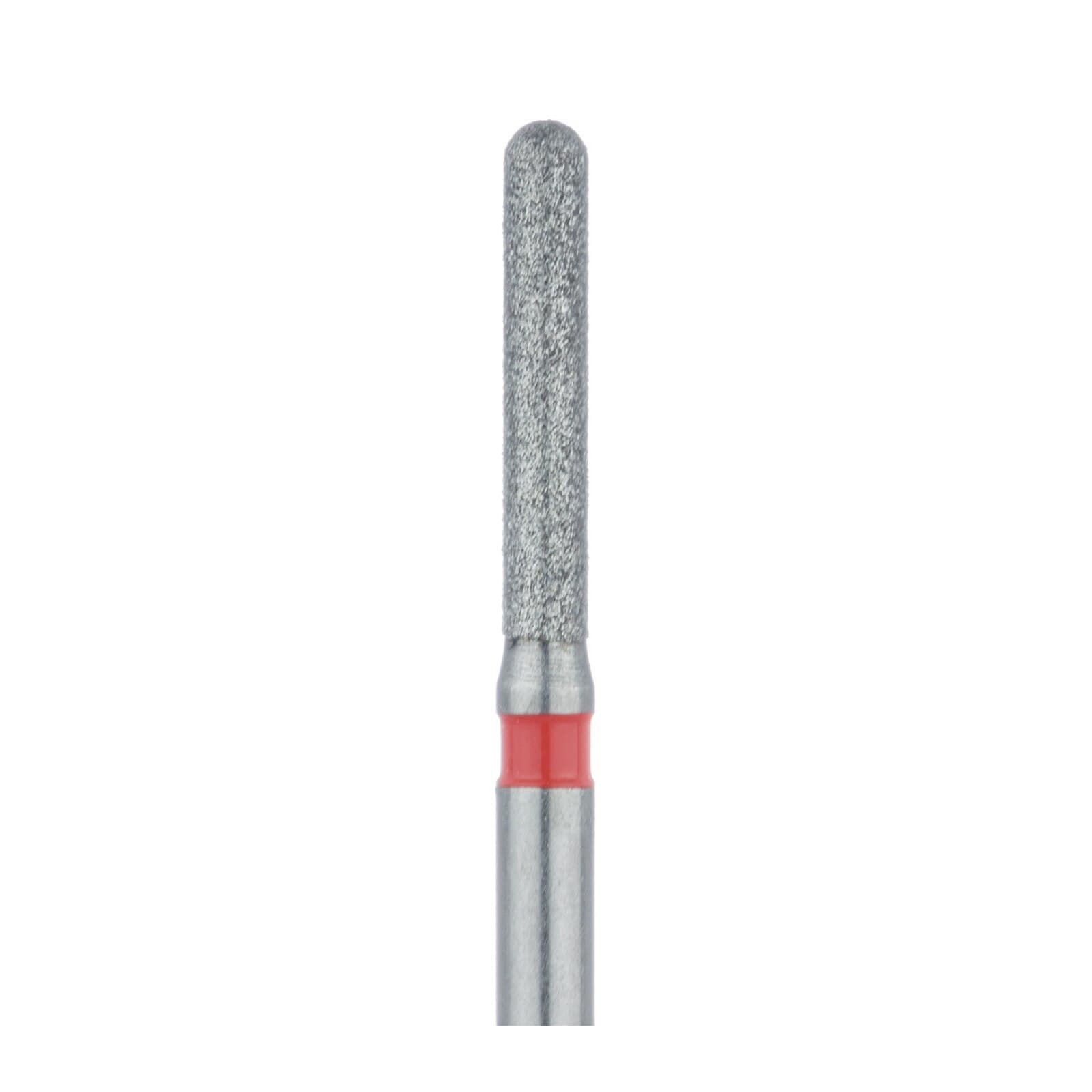 Meisinger Multi-Use Diamond Bur, Friction Grip, Round-End Cylinder, 881F, 1.4 mm, Fine, Red, 5/Pk, 881F-014-FG thumbnail 4