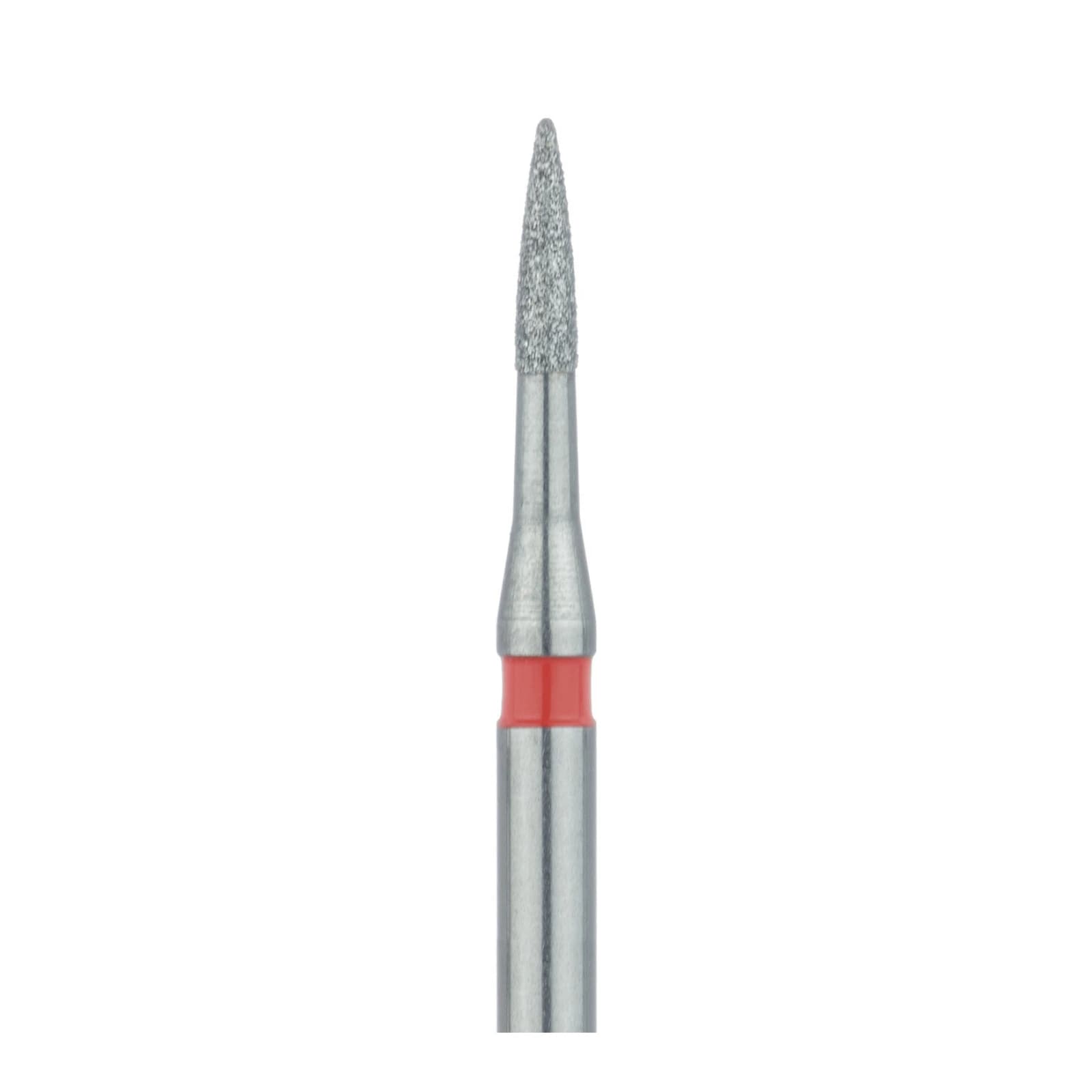 Meisinger 889LF-010-FG Fine Diamond Bur, Short Flame, Friction Grip, 1.0 mm Head Diameter, 4.0 mm Head Length, Red Ring, 5/Pkg thumbnail 3
