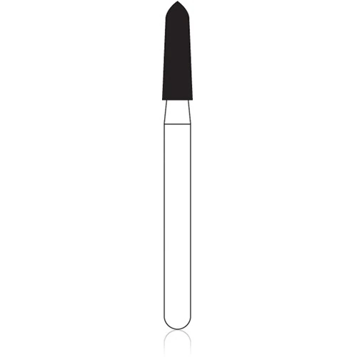 NTI Diamond Bur FG Super Coarse Curettage, Cone Bevel End, 1.8 mm Diameter, 10.0 mm Length, Black Ring, 5/Pkg, SC879K-018 thumbnail 2