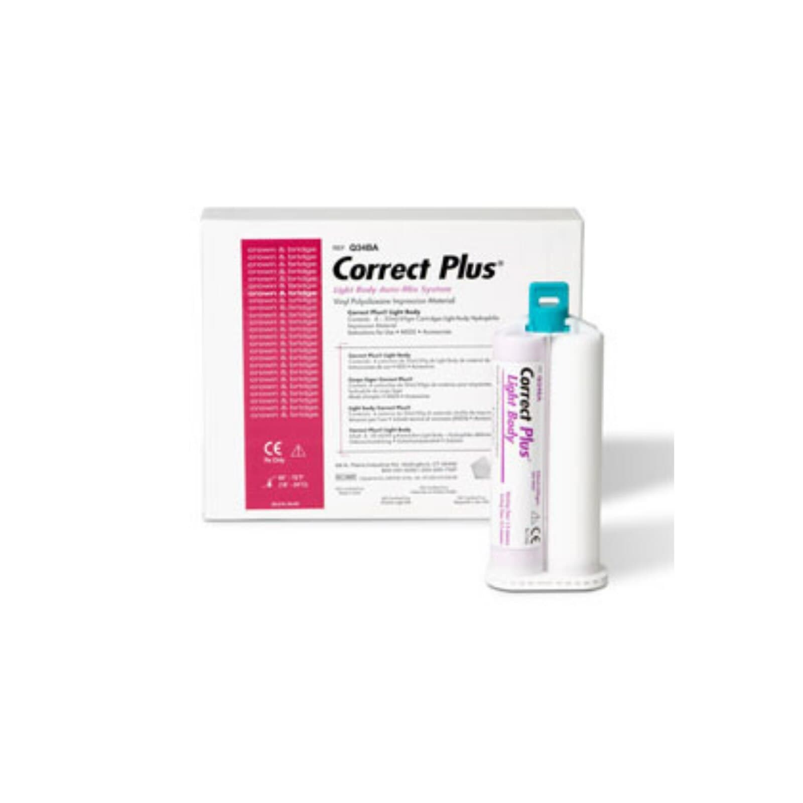 Correct Plus Thick'n Thin Light Body Hydrophilic Vinyl Polysiloxane Impression Material, Regular Set, 50 ml Cartridges, 32/Pack, Q34GC thumbnail 2