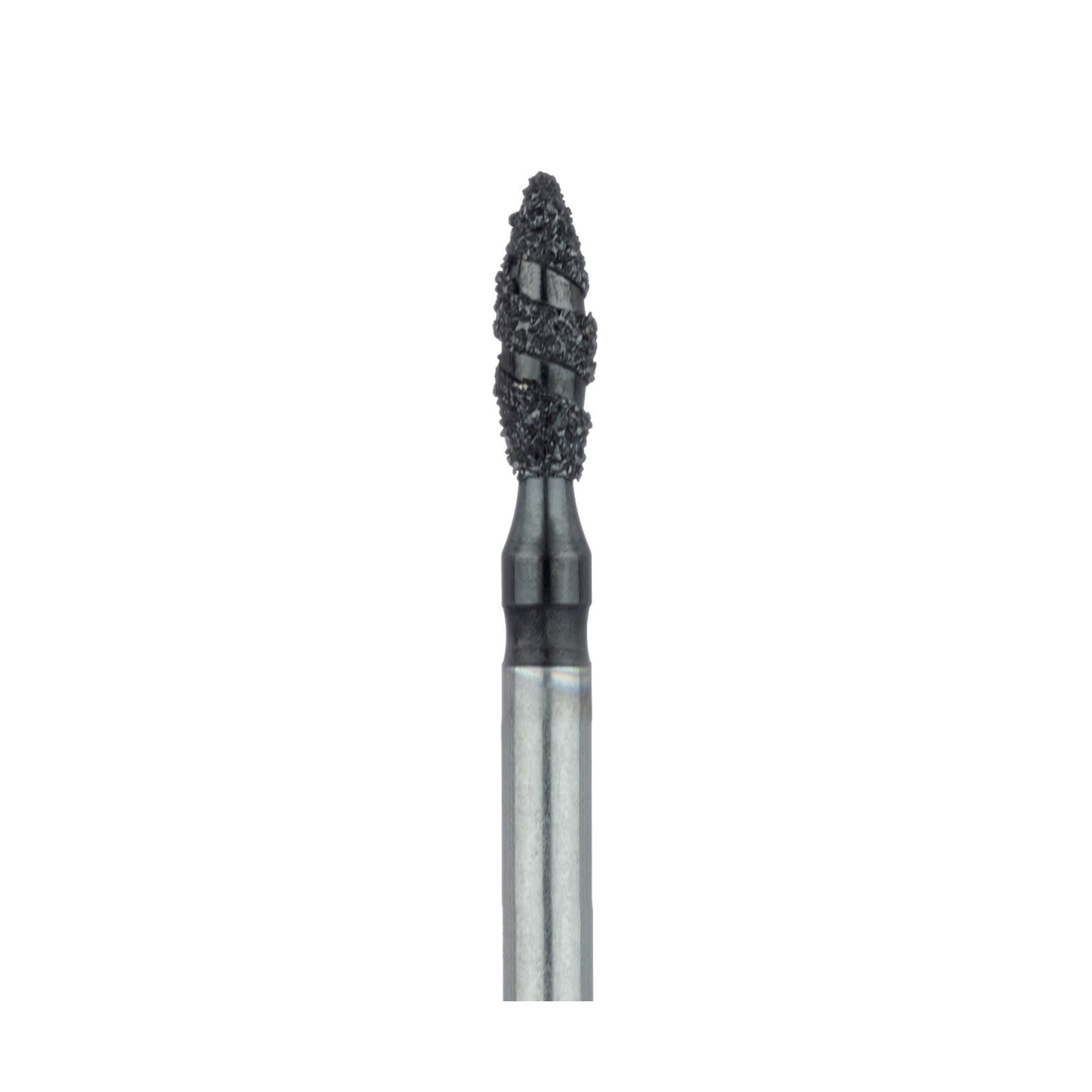 Meisinger Black Cobra Diamond Bur, B830-018, Super Coarse, Pointed Football, FG, 1.8 mm Diameter, 5/Pkg thumbnail 3