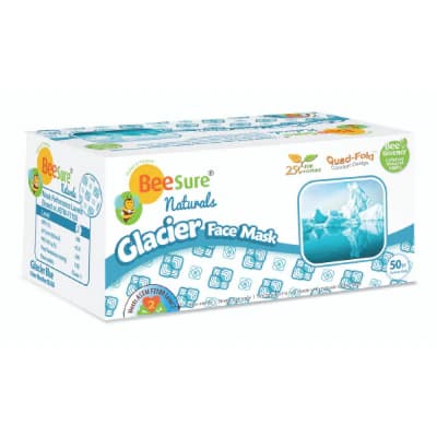 BeeSure Naturals Masks Cloud White, Earloop, ASTM Level 3, 50/Box, 2430 thumbnail 2