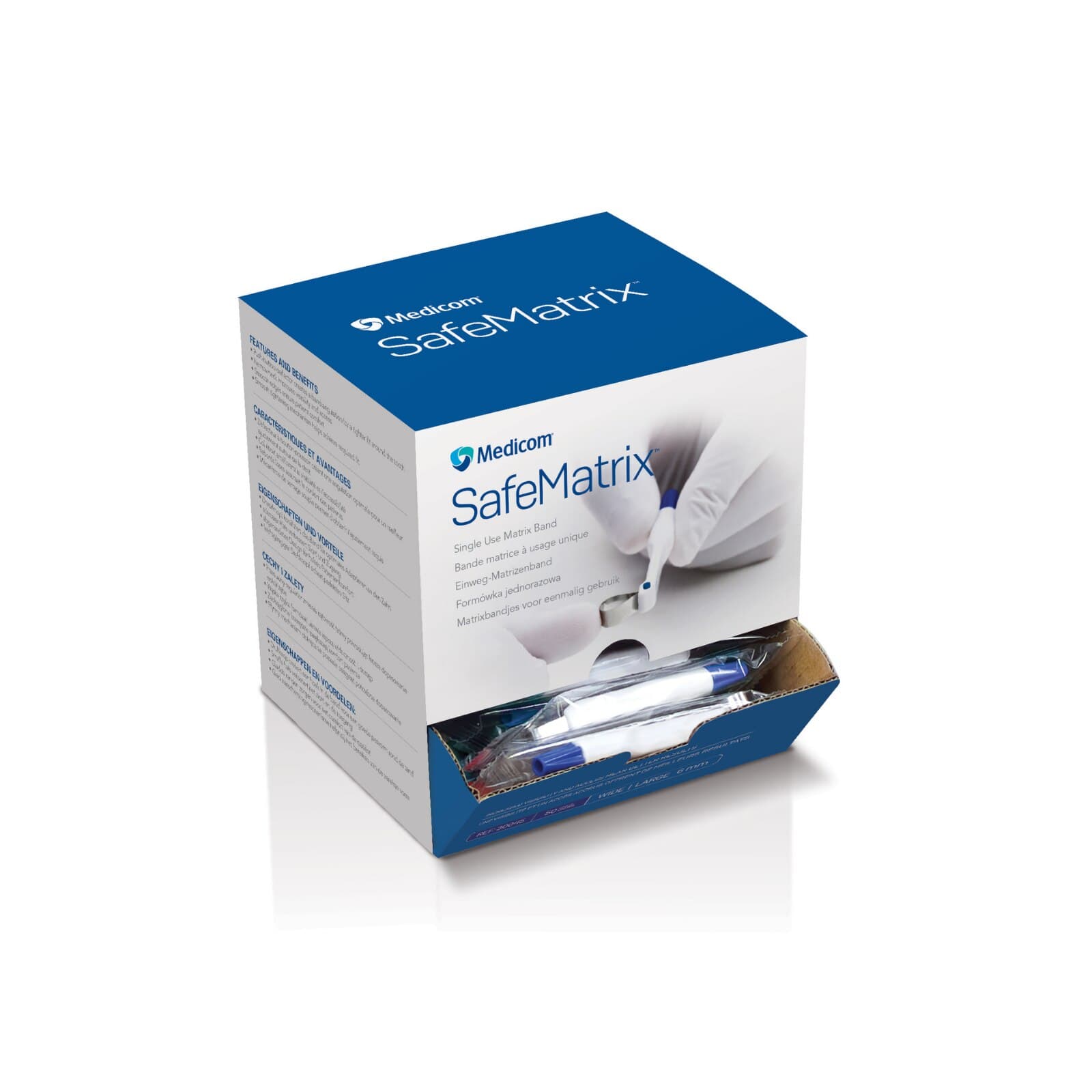 Medicom SafeMatrix Single-Use Matrix Bands, Regular Wide 6mm, Blue, 50/Box, 30045 thumbnail 16