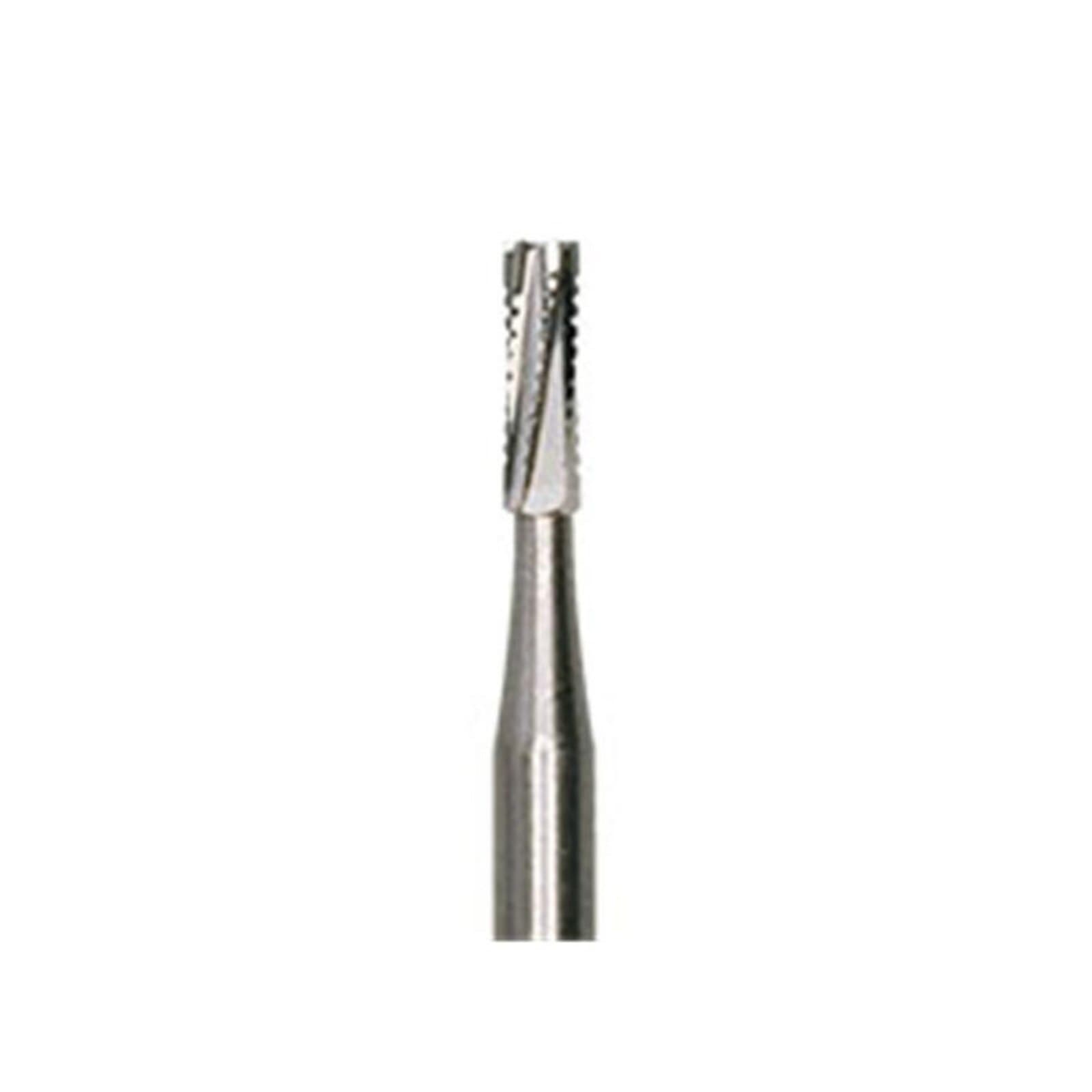 Midwest® Operative Carbide Bur #558, FG Short Shank, Straight Fissure, Flat End Crosscut, 1.2 mm Diameter, 3.7 mm Length, 6 Flute, 100/Bag, 386428 thumbnail 2