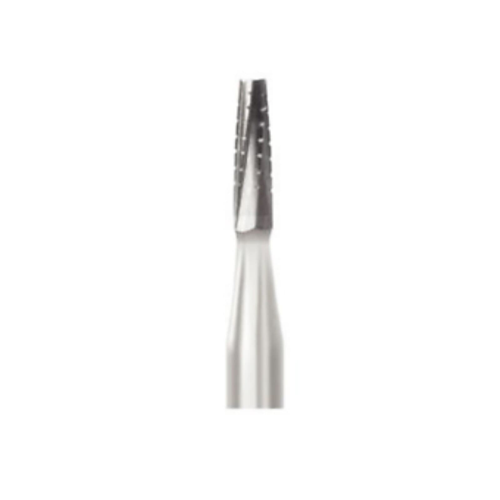 Midwest Operative Carbide Bur #701, Tapered Fissure, Flat End, Crosscut, FG Short Shank, 1.2 mm Diameter, 3.7 mm Length, 100/Bag, 386433 thumbnail 2