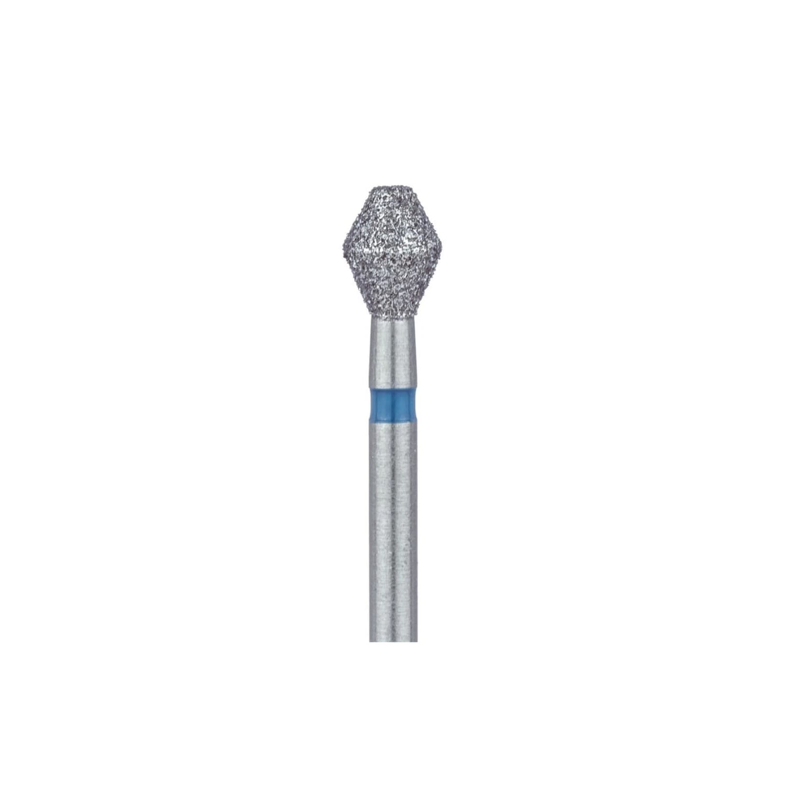 Meisinger 811-033-FG Diamond Bur, FG, Medium Grit, Blue Ring, Barrel Shape, 3.3 mm Head Diameter, 4.0 mm Head Length, 5/Pack thumbnail 3