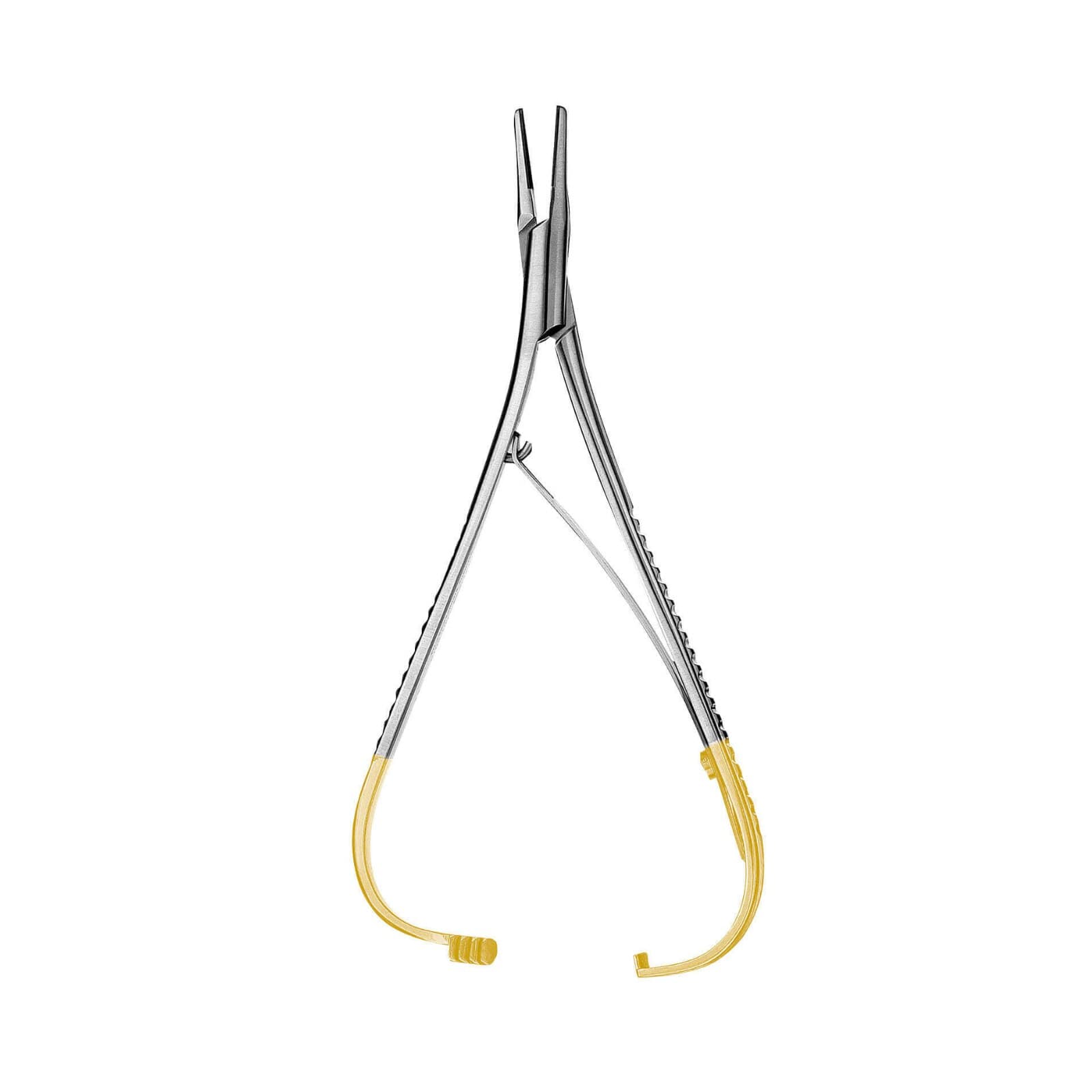 Hu-Friedy Perma Sharp® Mathieu-Kocher Needle Holder, 14 cm/5.5", Tungsten Carbide, Serrated, Gold-Plated Spring Handle, 1 Each thumbnail 3