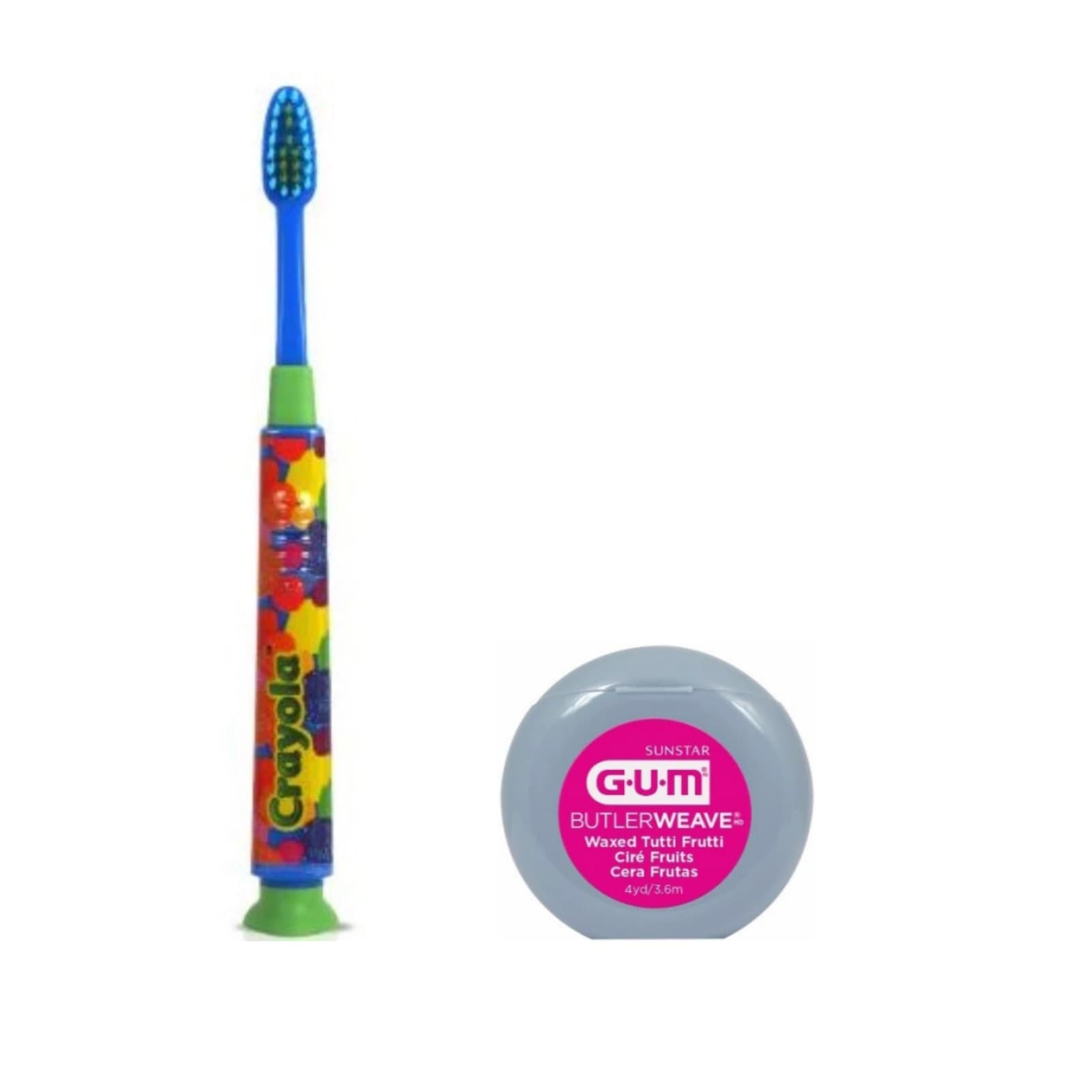 GUM Crayola Deep Clean Kids Toothbrush & Floss Patient Pack Bundle, 144 Packs, KIT234P thumbnail 2
