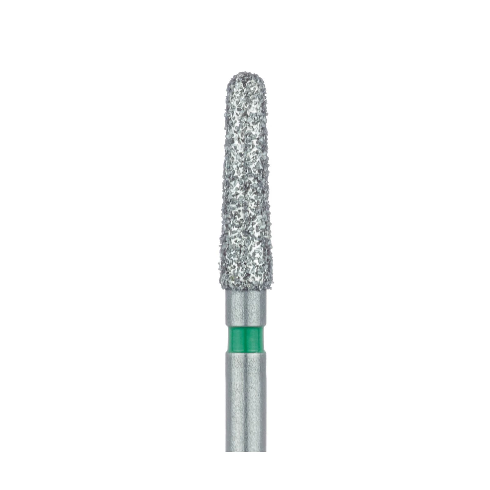 Meisinger 856G-021-FG Coarse Diamond Bur, Round End Tapered (Chamfer), Friction Grip, 2.1 mm Head Diameter, 8 mm Working Length, Green Ring, 5/Pack thumbnail 3