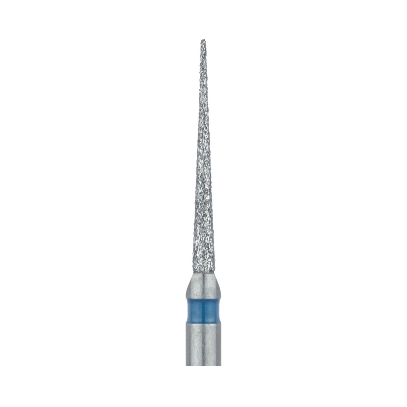 Meisinger FG Diamond Bur #859-010-FG, Medium Grit, Needle Shape, 1.0 mm Head Diameter, 10.0 mm Working Length, Blue Ring, 5/Pkg thumbnail 3
