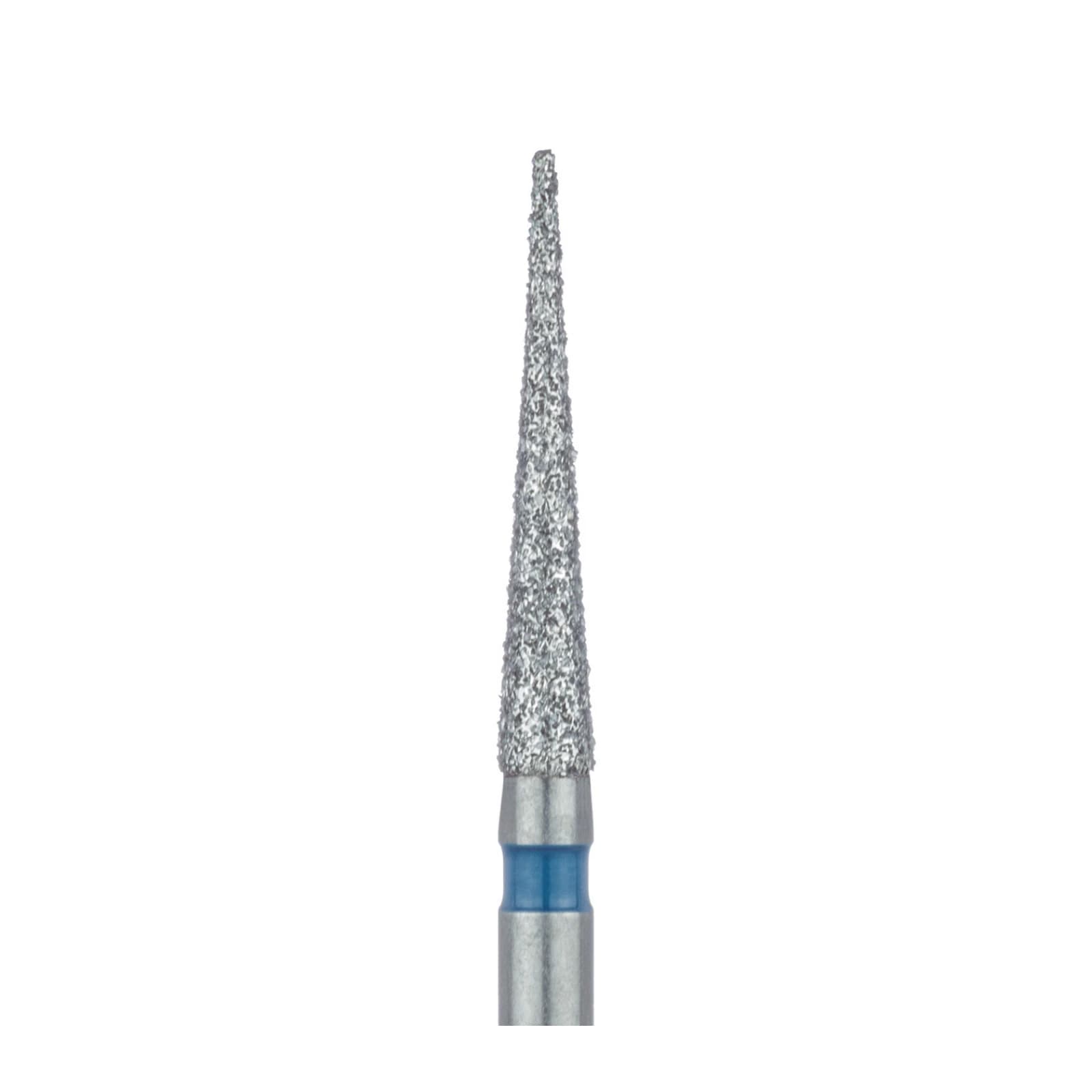 Meisinger 859-016-FG Diamond Bur, FG, Medium Grit, Blue Ring, Needle Shape, Point End, 1.6 mm Head Diameter, 10.0 mm Head Length, 5/Pkg thumbnail 3