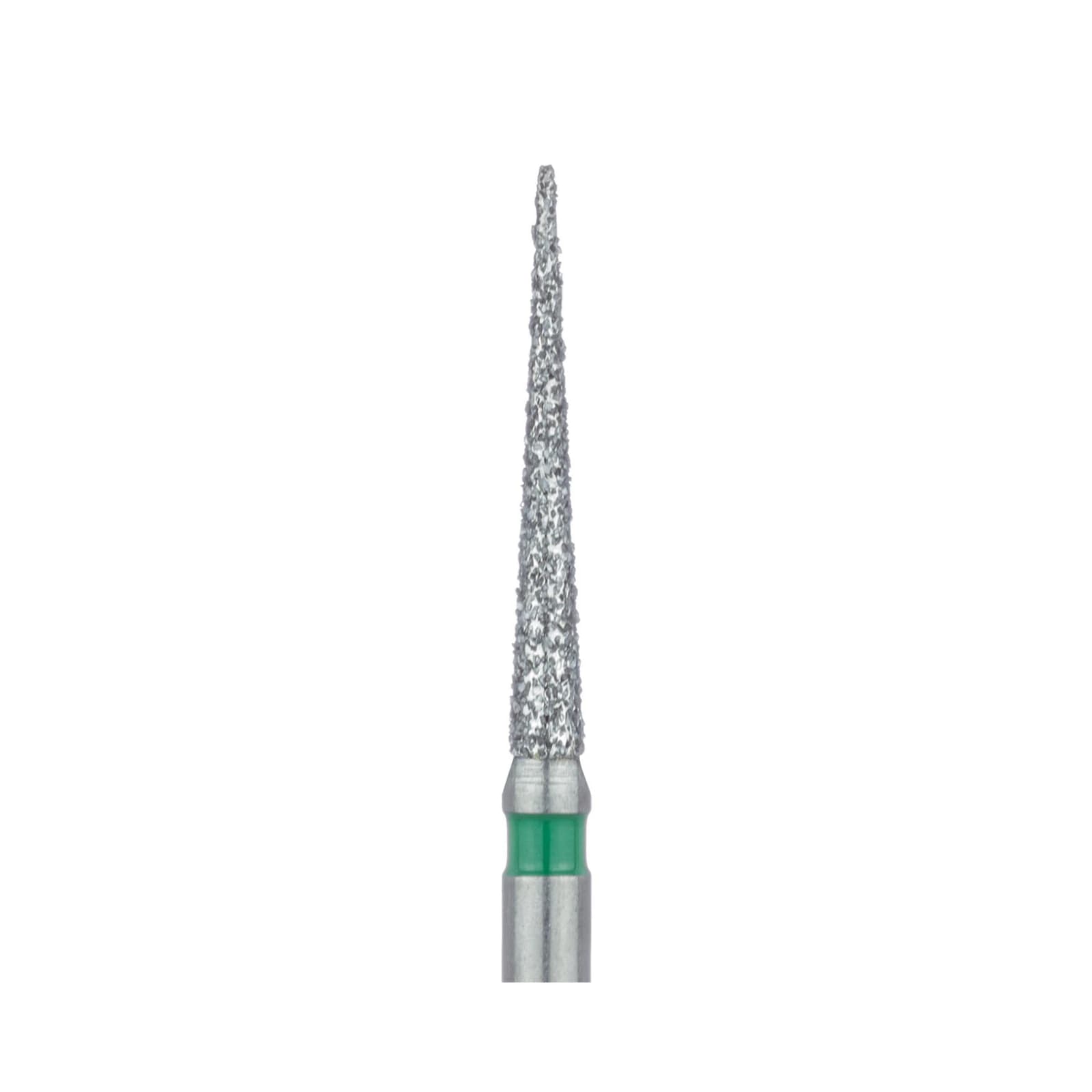 Meisinger FG #859G-014 Coarse Needle Shaped Diamond Bur, 1.4mm Head, 10mm Working Length, Green Band, Multi-Use, 5/Pk thumbnail 3