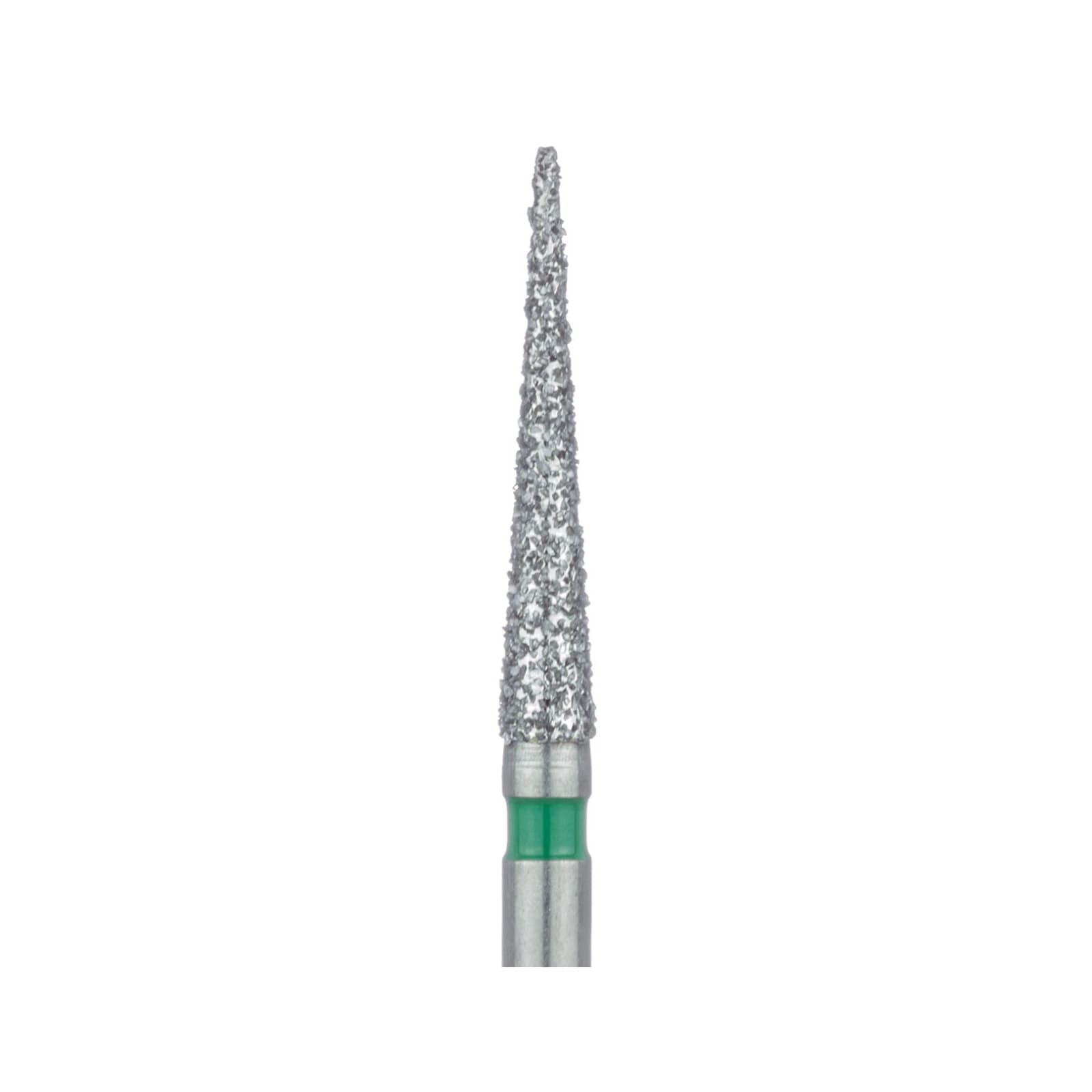 Meisinger 859G-018-FG Diamond Bur, FG, Coarse, Green, Needle, Point End, 1.8 mm Head Diameter, 10.0 mm Head Length, 5/Pkg thumbnail 3