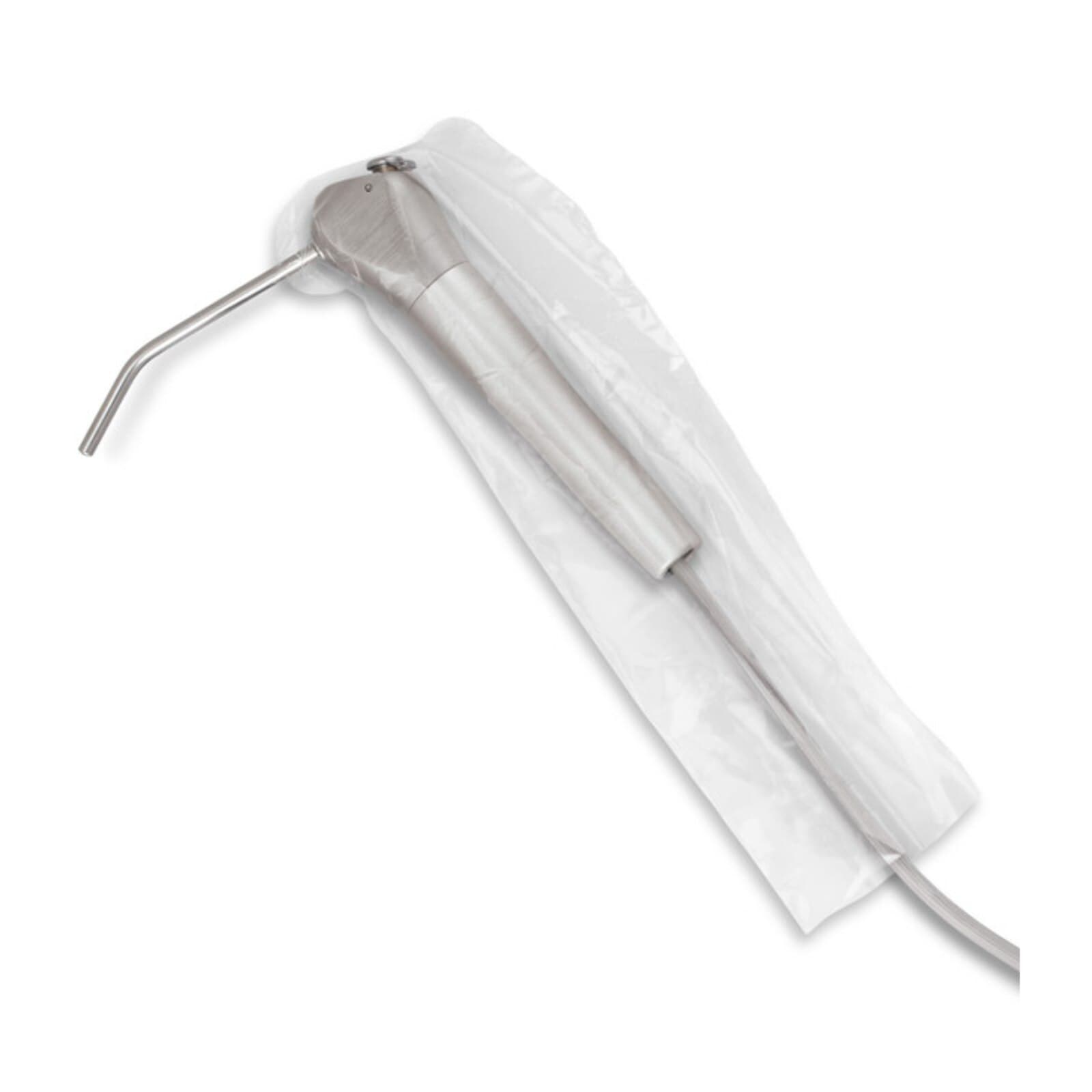Practicon QUIKsheath Air-Water Syringe Barriers, Pre-Punched, Clear, 8.5" x 2.5", 500/Box - QUIKsheath Barriers Air-Water Syringe Box of 500 - Image 1