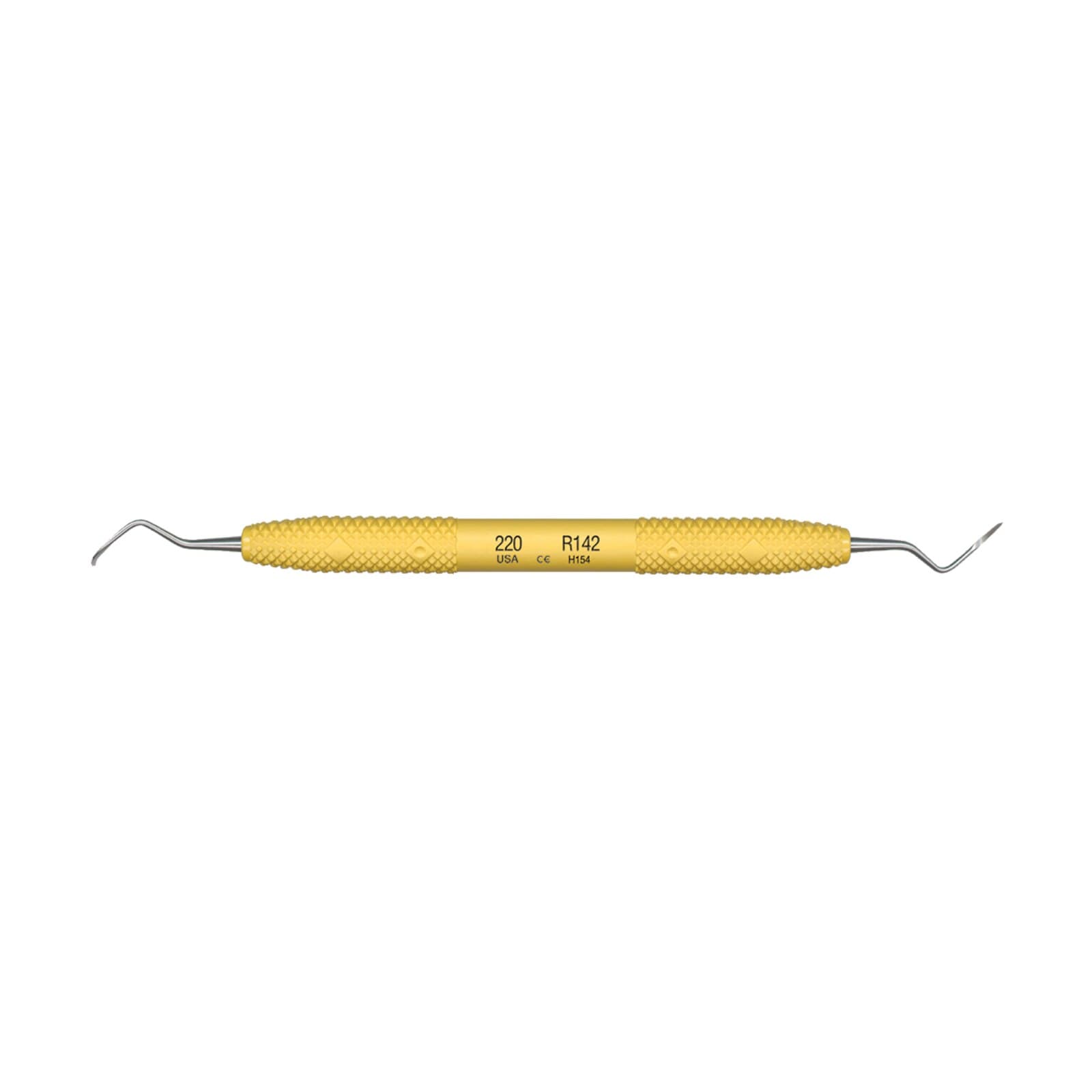 PDT Cruise 220 Posterior Sickle Scaler, Double End, Yellow Resin Handle, R142 thumbnail 3