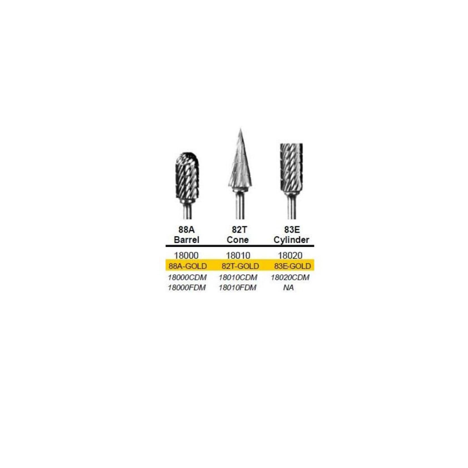 Buffalo Dental Carbide Lab Burs HP Diamond Cut Coarse 88A Barrel, 3/32", Single Bur, 01KZ65A7902HGZESCPST45NVDB thumbnail 2