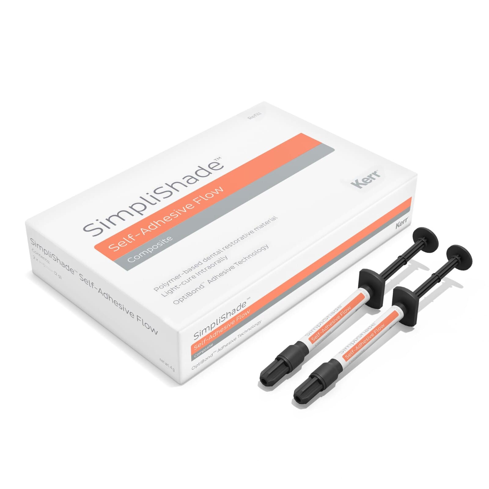 Kerr SimpliShade Self-Adhesive Flowable Composite Syringe Refill, Dark, 2 x 2 g, 37109 thumbnail 2