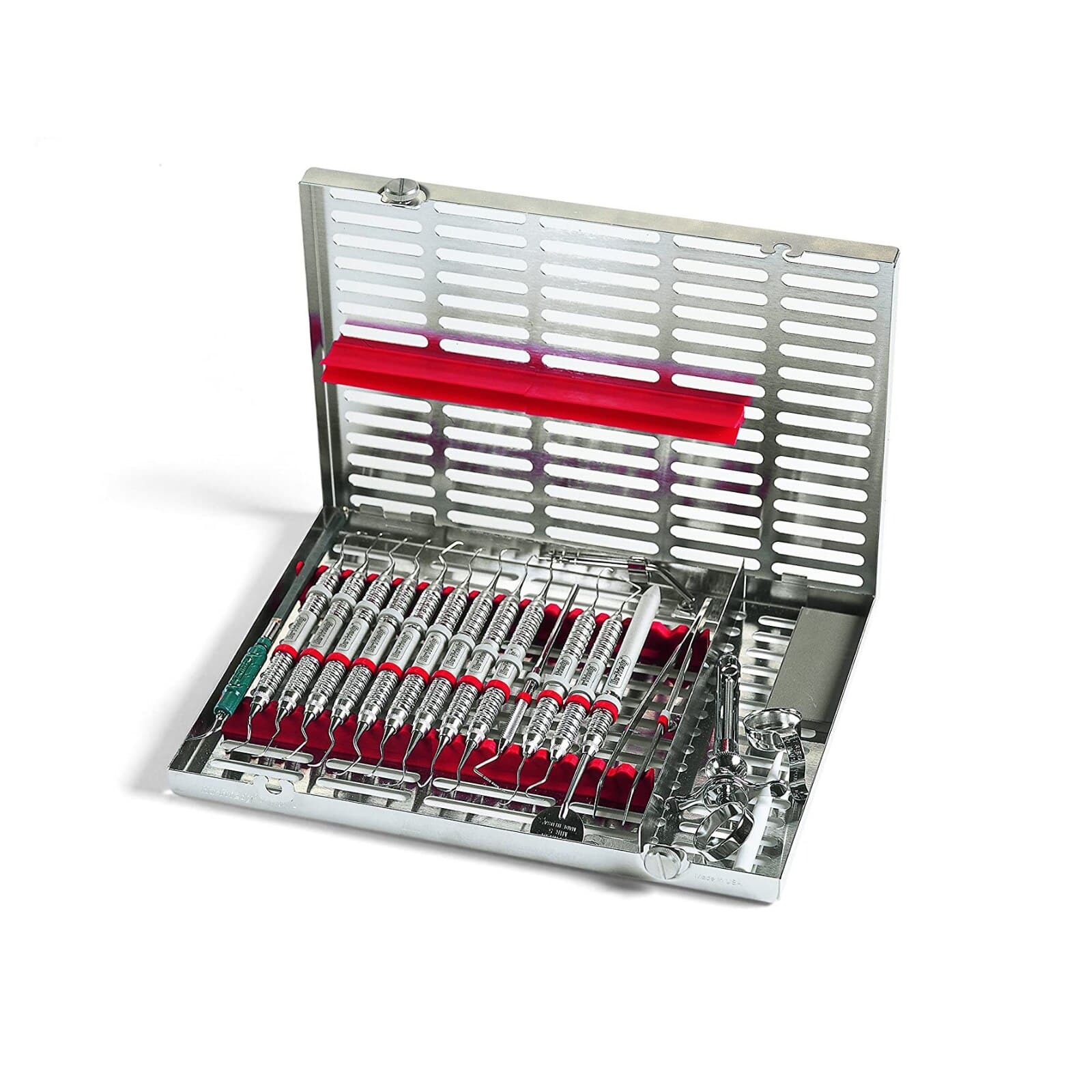 Hu-Friedy IMS Signature Series 16-Instrument Cassette with Accessory Area, Red, IM4160 thumbnail 3