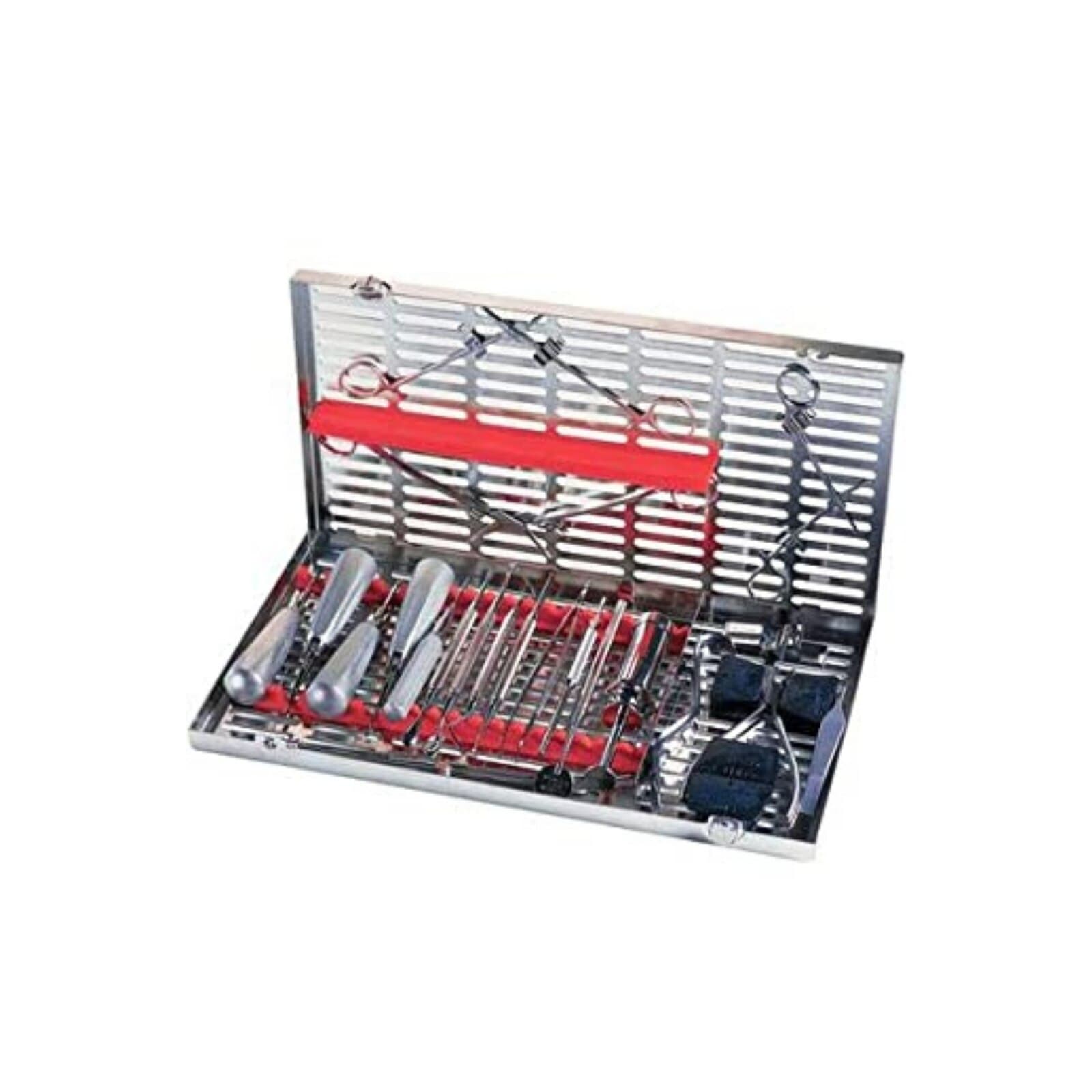 IMS® Signature Series® Oral Surgery Cassettes, 8" x 14.5" x 1.25", Red, 1/Pkg thumbnail 3