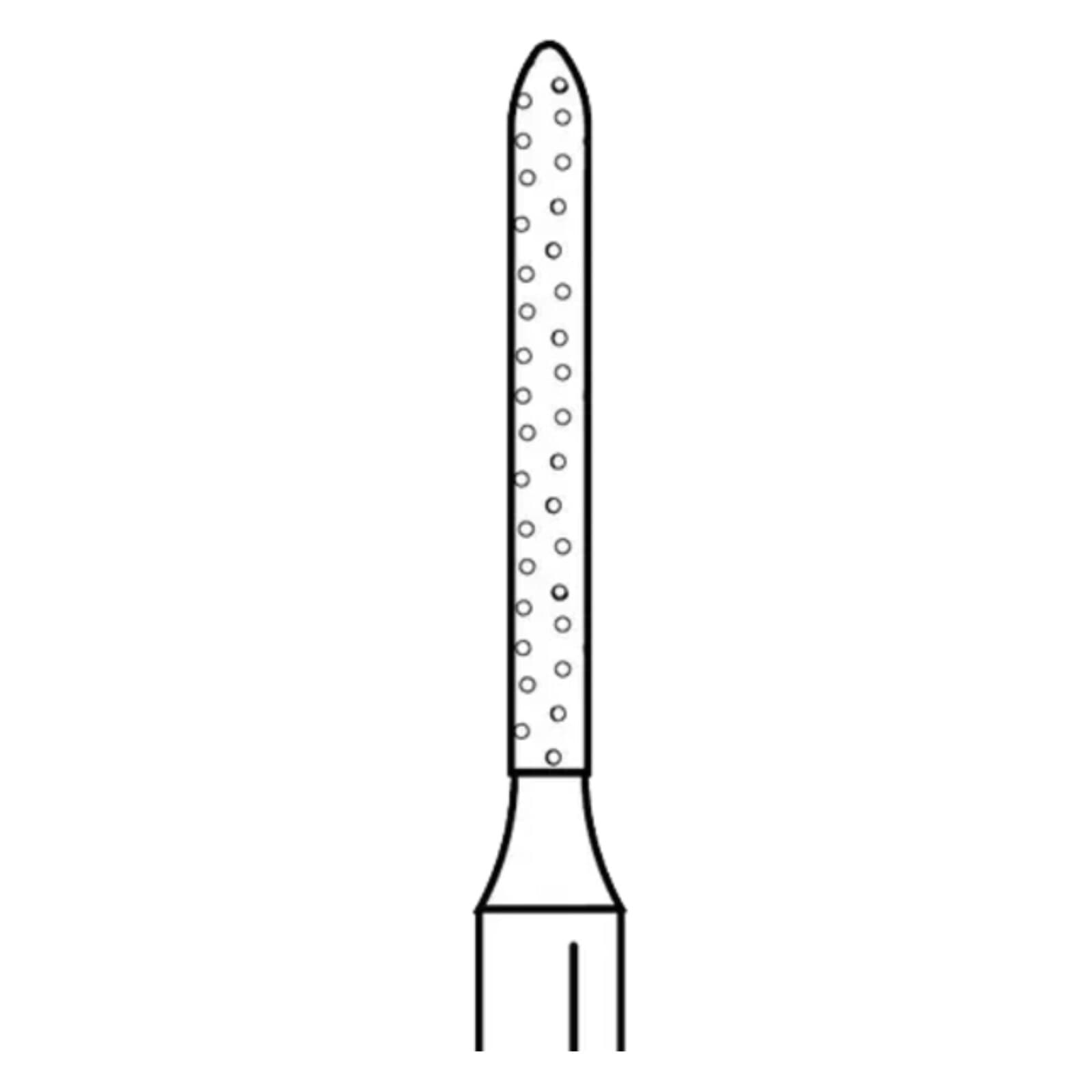Two Striper Diamond Bur, FG, Modified Beveled Cylinder, 510.8, Coarse, Green, 1.0 mm Diameter, 8.0 mm Length, 5/Pk, 2015974 thumbnail 3