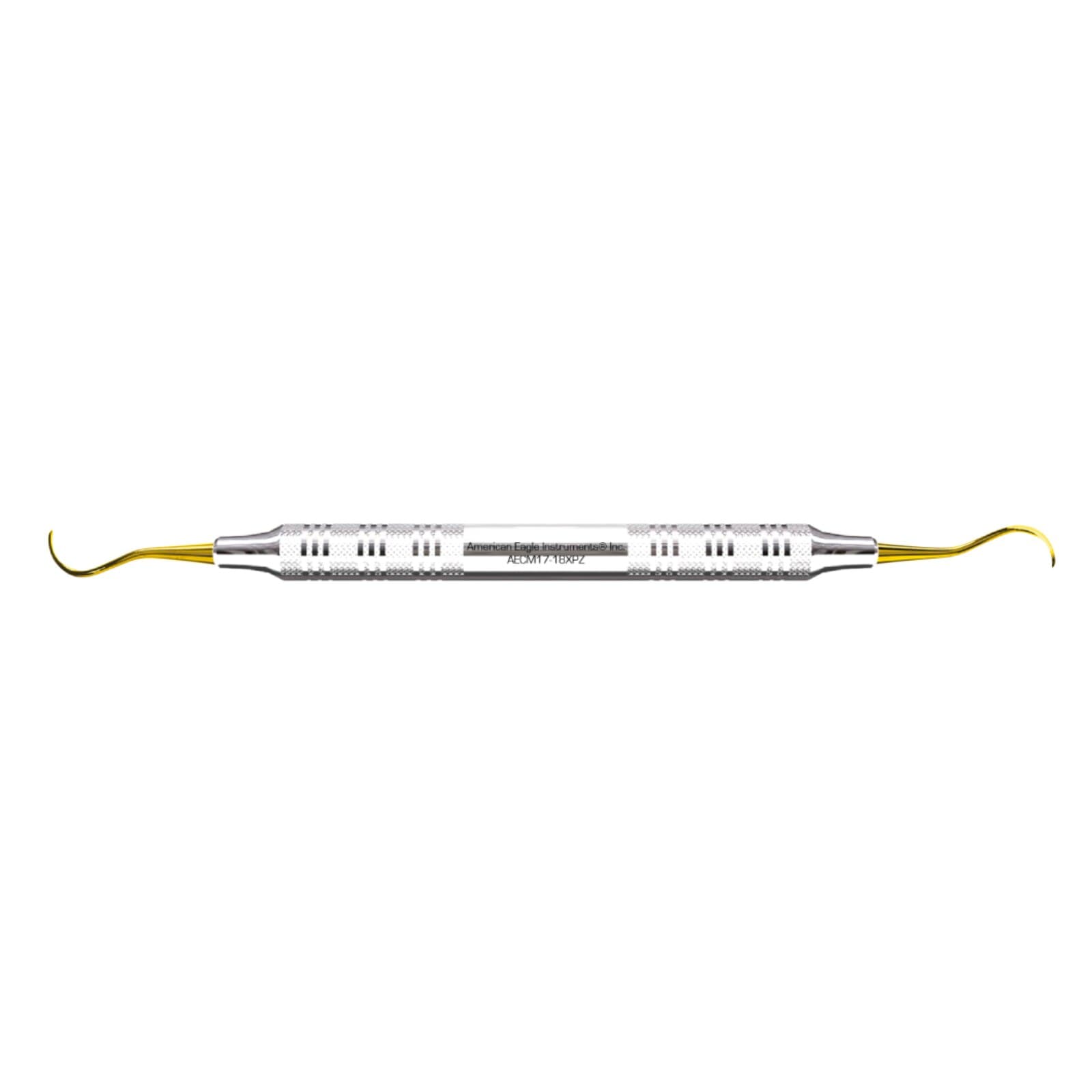 American Eagle XP Sharpen-Free® McCall 17-18 Curette, Double-Ended, 3/8" (9.5mm), Stainless Steel Handle, AECM17-18XPZ - Curette McCalls 17-18 XP 3/8 SS - Image 1