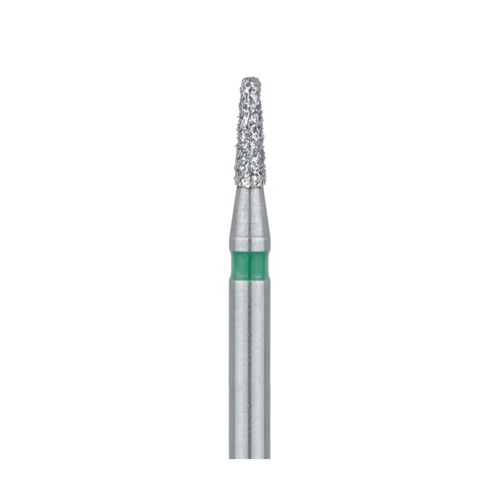 Meisinger 845G-014-FG Coarse Diamond Bur, Flat-End Tapered, Friction Grip, 1.4 mm Head Diameter, 4.0 mm Head Length, Green Ring, 5/Pack thumbnail 3