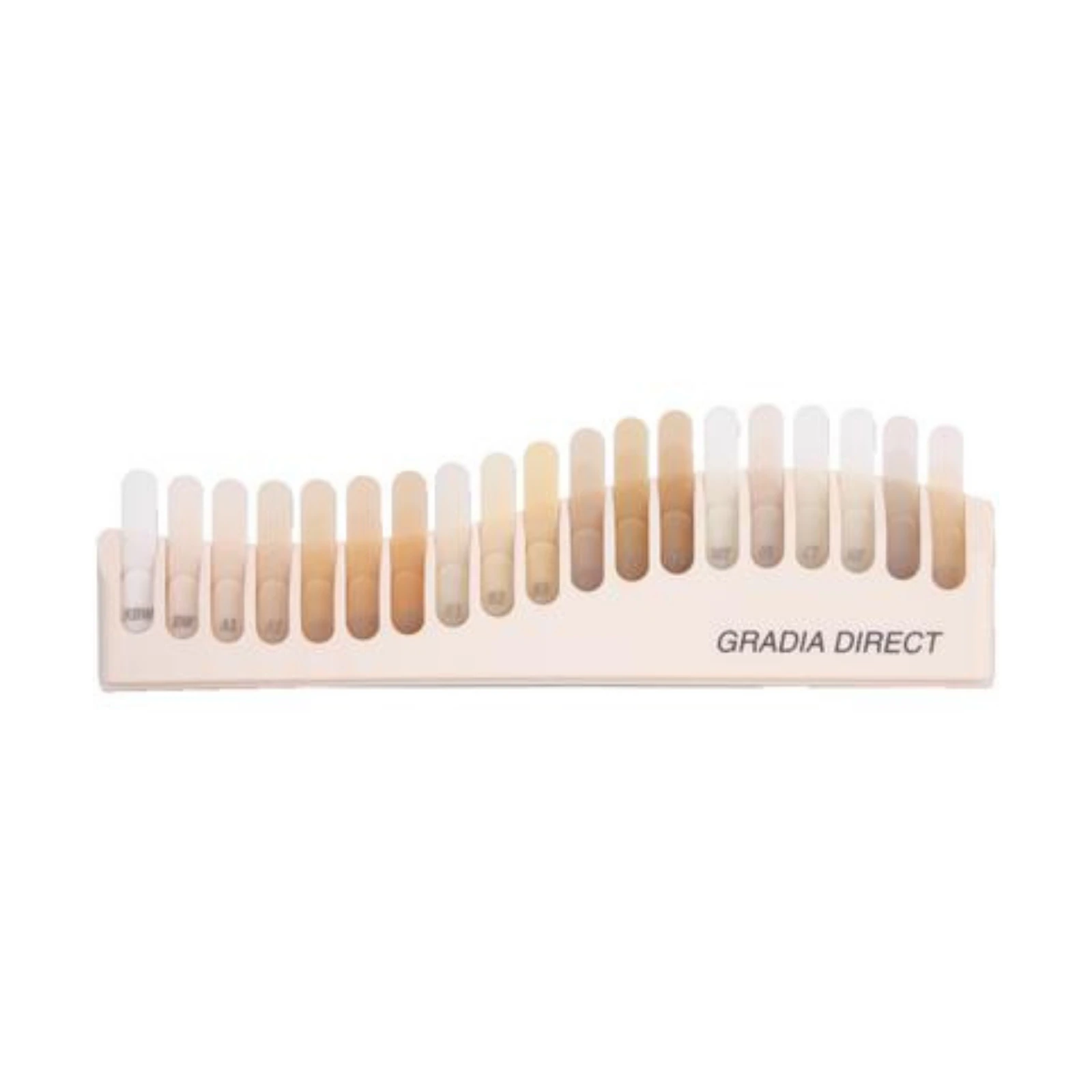 GC America GRADIA Shade Guide Kit, 12 Clear Tabs with White Holder, 001520 - GC America - GRADia Shade Guide Kit - Image 1