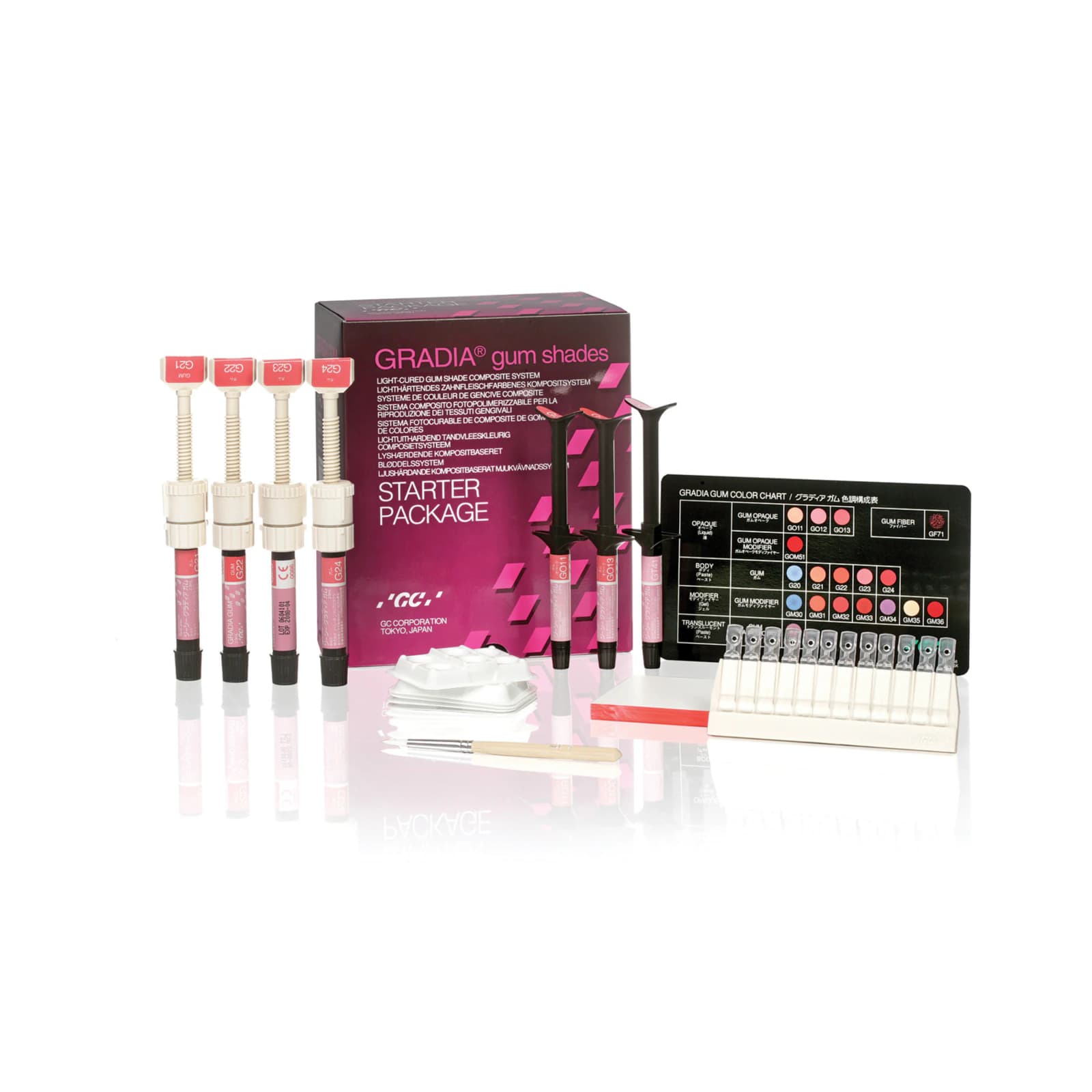 GC Gradia Gum Opaque G20 Light Cure Composite, 2.9mL Syringe Refill, 1.3g - GRADIA gum Opaque G20 2.9ml Syringe Refill - Image 1