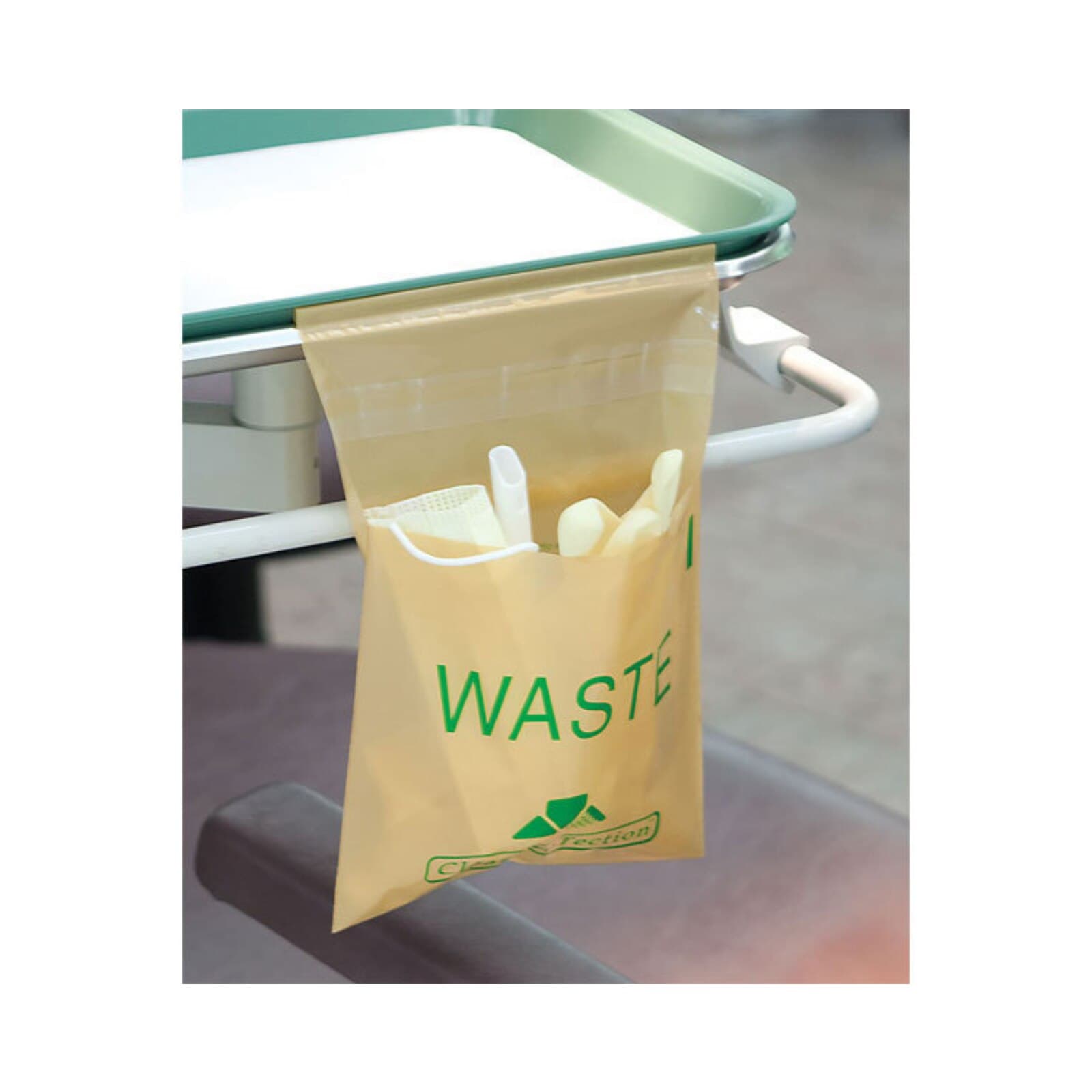 Plasdent Mini Utility Waste Bags, Stick-On, 6" x 6", Buff/Beige, 200/Box, PS880S thumbnail 2