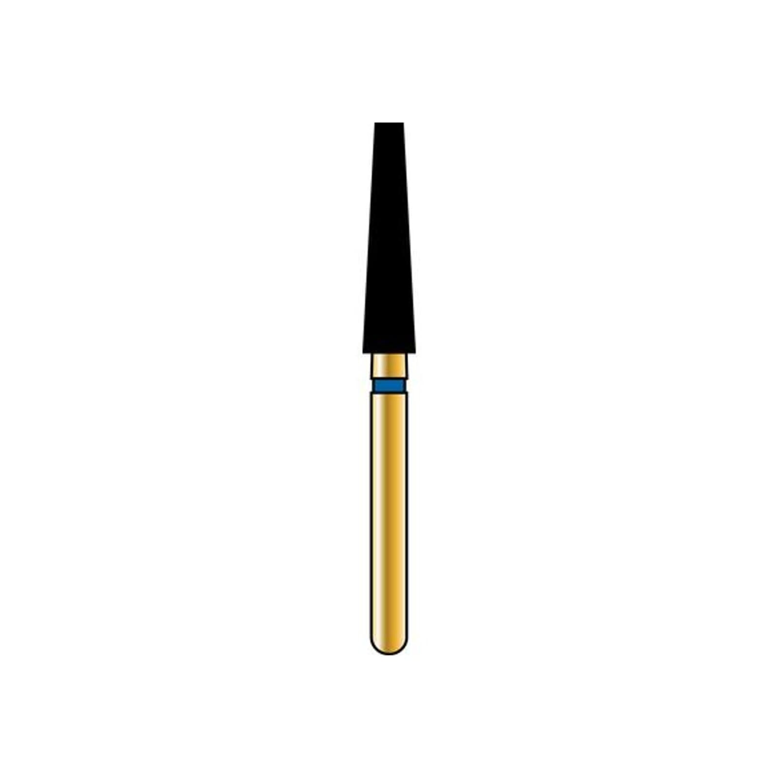 Coltene Whaledent Alpen Multilayer Diamond Bur FG 848-023, Coarse Grit, Flat End Taper, 2.3mm Diameter, 10.0mm Length, Blue Ring, 5/Pkg, R848C023FG thumbnail 2