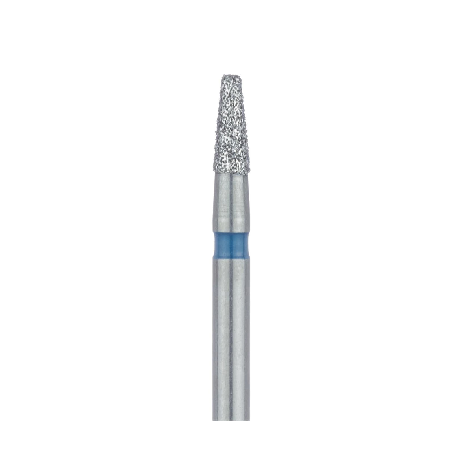 Meisinger 845R-016-FG Multi-Use Diamond Bur, Round Edge Tapered, Medium Grit, Blue Ring, 1.6 mm Head Diameter, 4.0 mm Working Length, Friction Grip, 5/Pack thumbnail 3