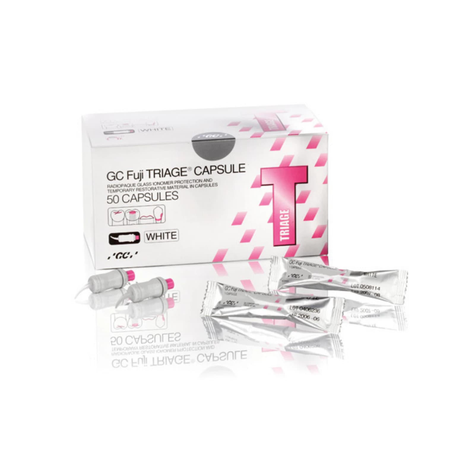 GC Fuji TRIAGE EP Glass Ionomer Pit & Fissure Sealant, Pink, 50 Capsules/Box, 0.30g Powder/0.15g Liquid per Capsule thumbnail 7