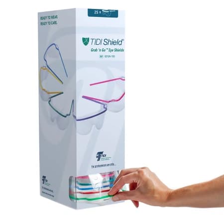 TIDIShield Grab'n Go Preassembled Eyewear Dispenser, 25/Pk - TIDIShield Grab'n Go Preassembled Eyewear Dispenser 25/Pk - Image 1
