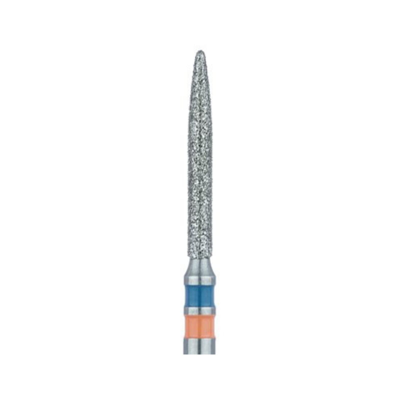 Meisinger Zirconia Diamond Bur, FG, Flame, #863, 1.2 mm, Medium Grit, Blue, 5/Pk, Z863-012-FG thumbnail 4