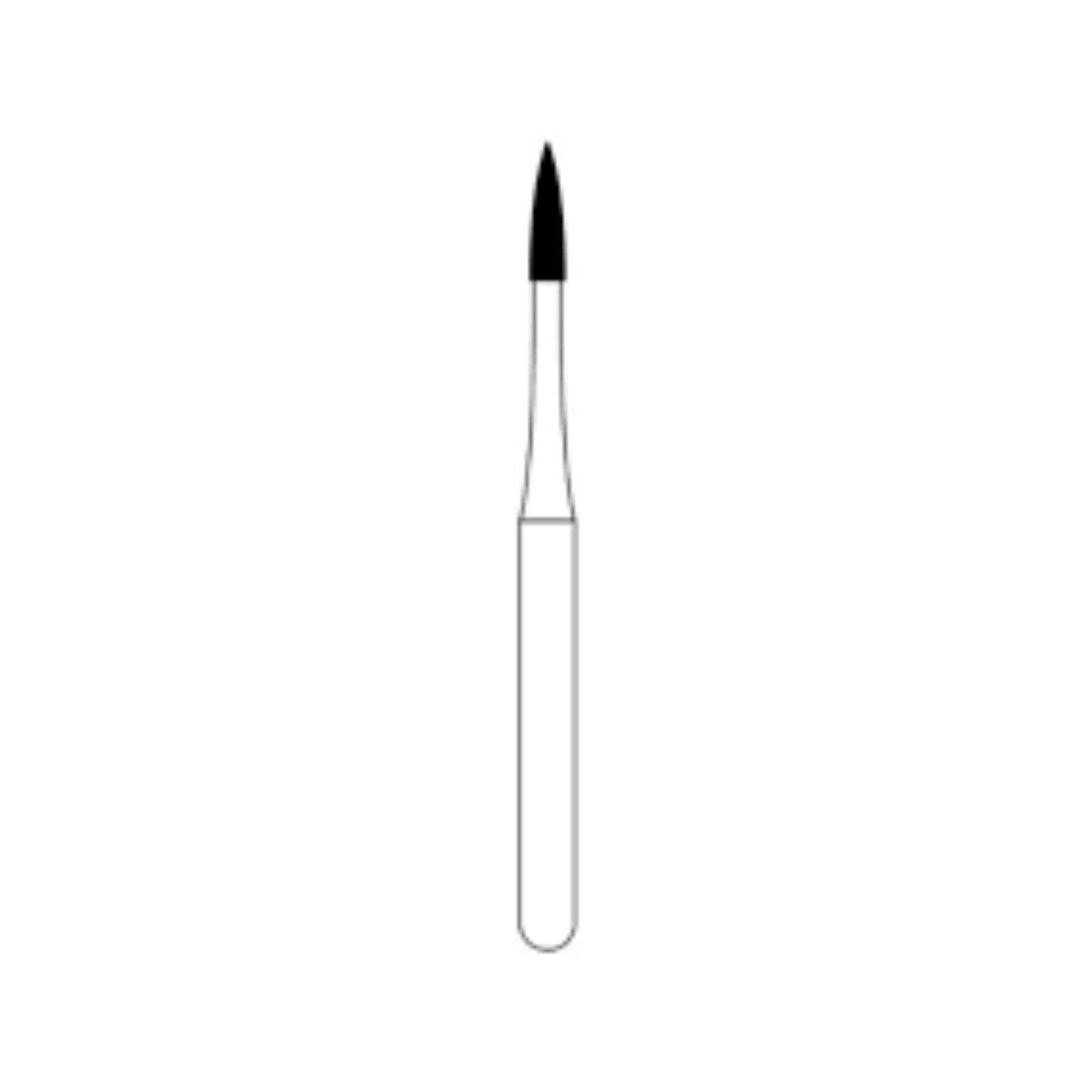 NTI FG Diamond Bur, Super Fine Grit, Flame Shape, #889-010 (SF889-010), Friction Grip, 1.0 mm Diameter x 4.0 mm Length, 5/Pack thumbnail 2