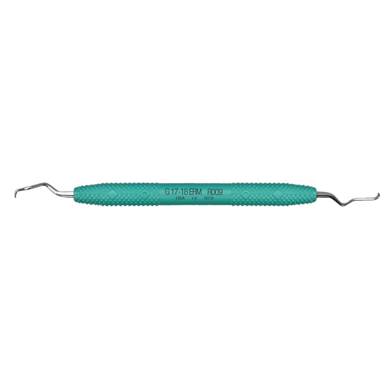 PDT Cruise Amazing Gracey 17/18 Extended Reach Mini Curette, Double End, Green Resin Handle, R009 thumbnail 2