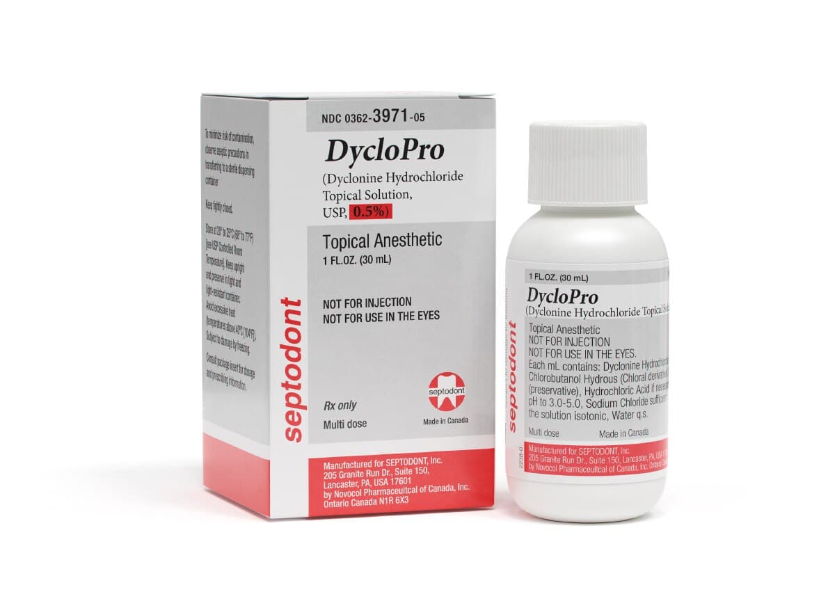 Septodont DycloPro Dyclonine Hydrochloride Topical Solution USP 0.5%, 1 oz Jar, 99510 thumbnail 9